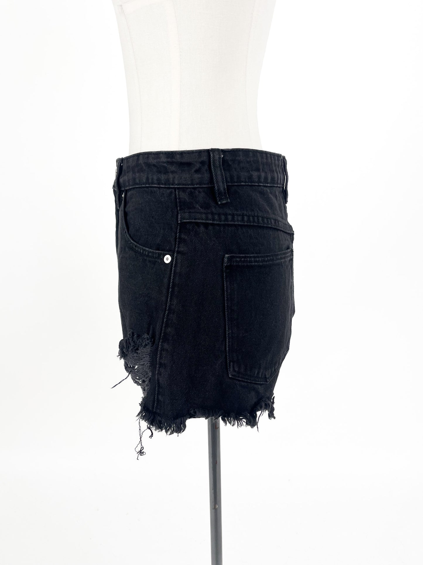 Abrand - Black Denim Shorts (Size 8)