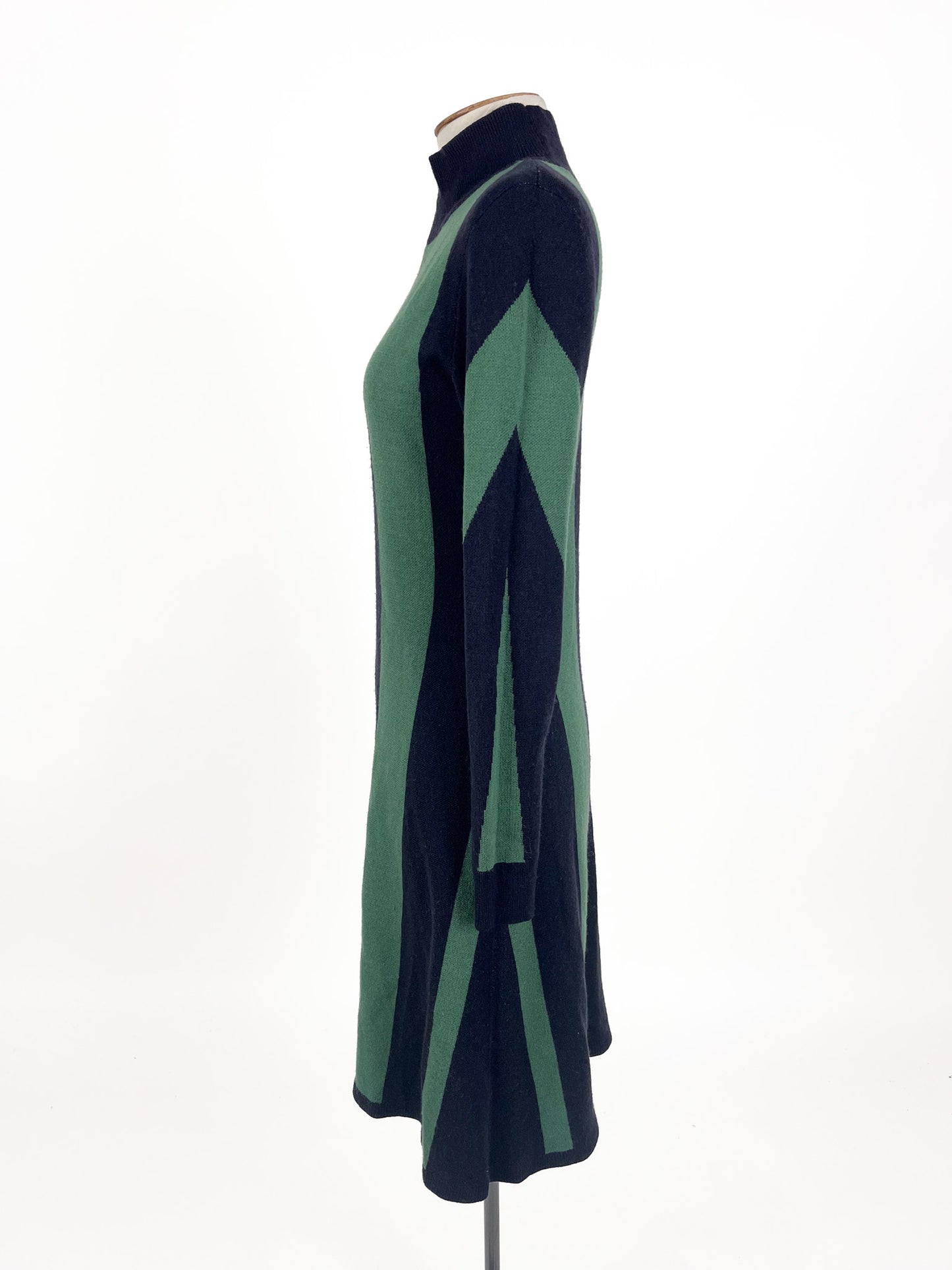 Ann Taylor - Navy & Green Midi Dress (Size S)