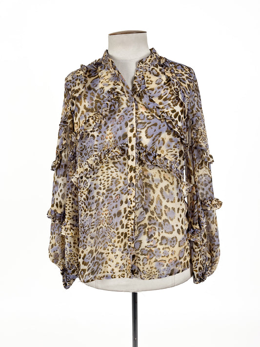 Bardot - Beige & Purple Blouse (Size 12)