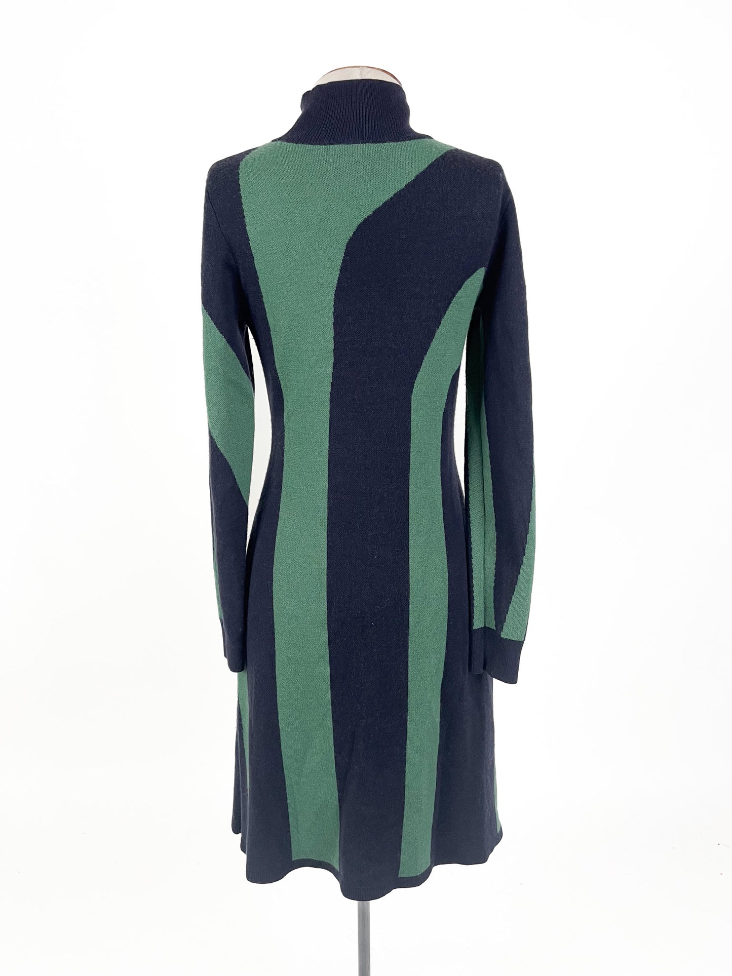 Ann Taylor - Navy & Green Midi Dress (Size S)