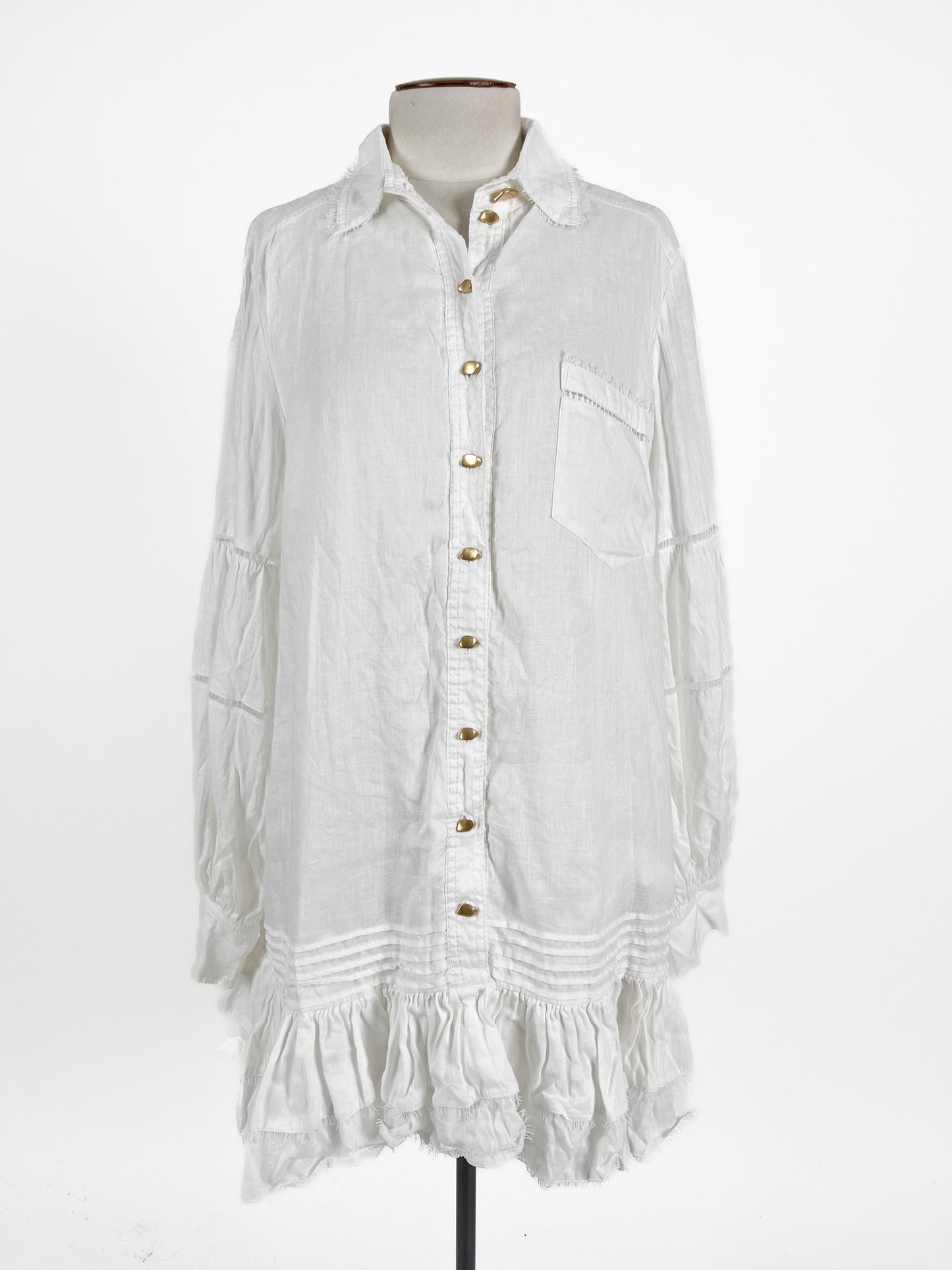 AJE | White Casual/Cocktail Dress | Size 10