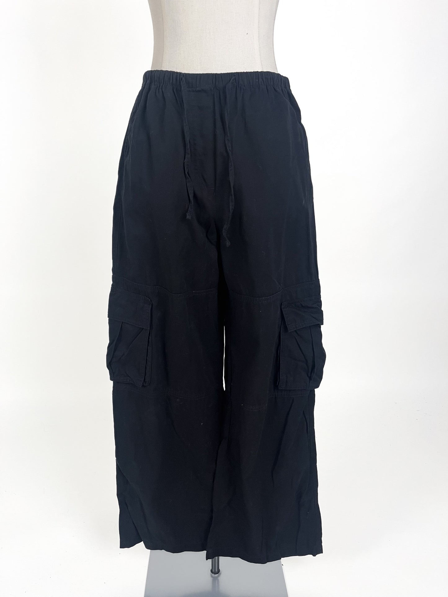 Glassons | Black Cargo Wide leg Pants | Size 8