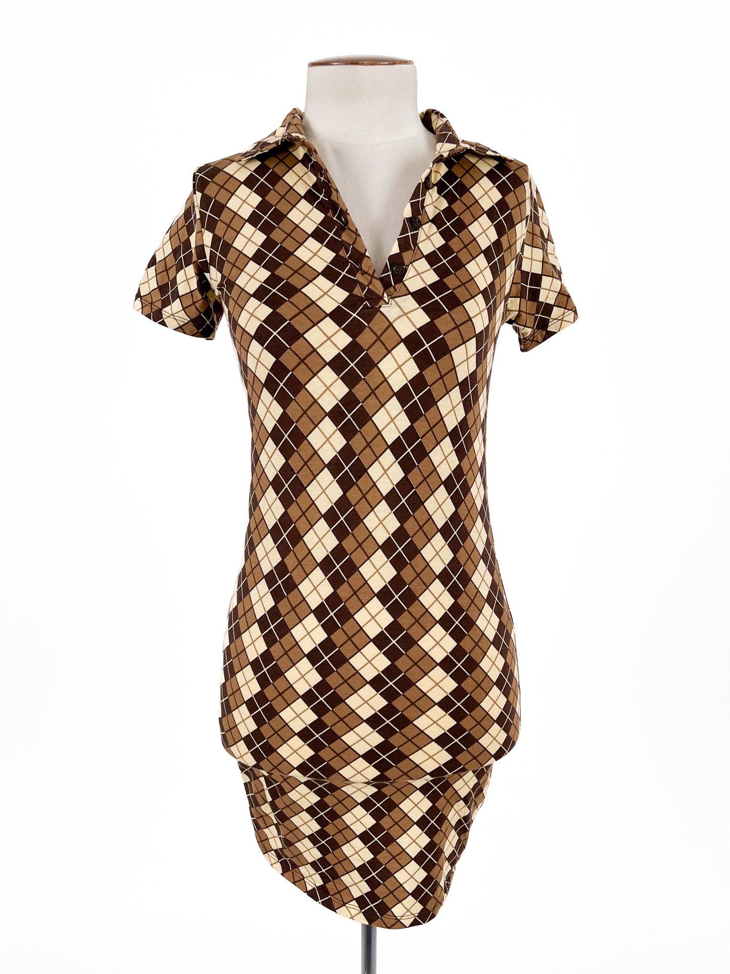 Motel | Brown Casual Dress | Size S