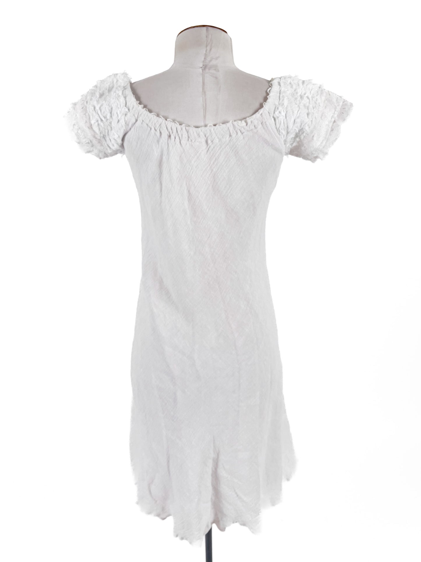Lace | White Casual Dress | Size S