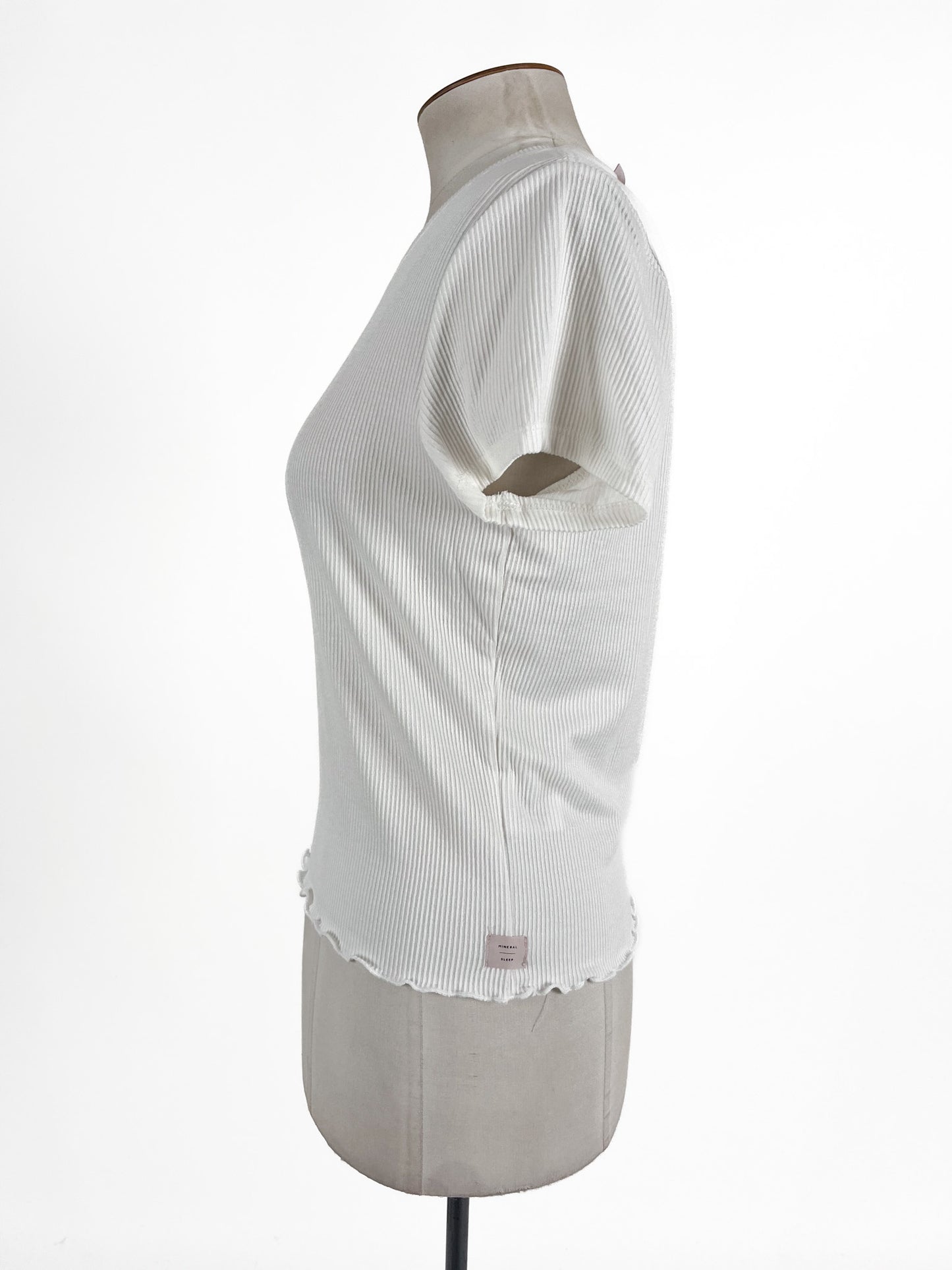 Mineral | White Casual/Sleep Top | Size M