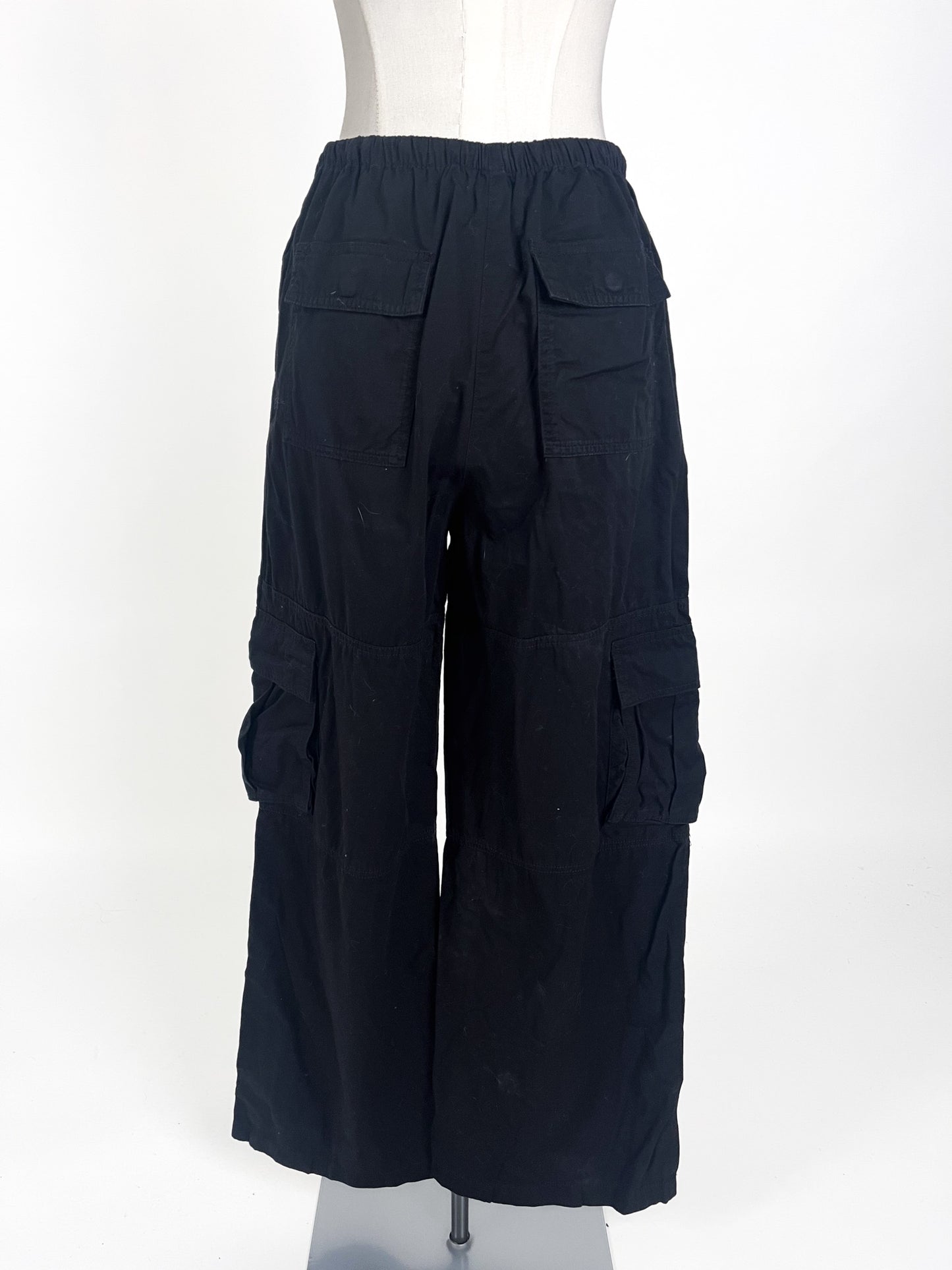 Glassons | Black Cargo Wide leg Pants | Size 8