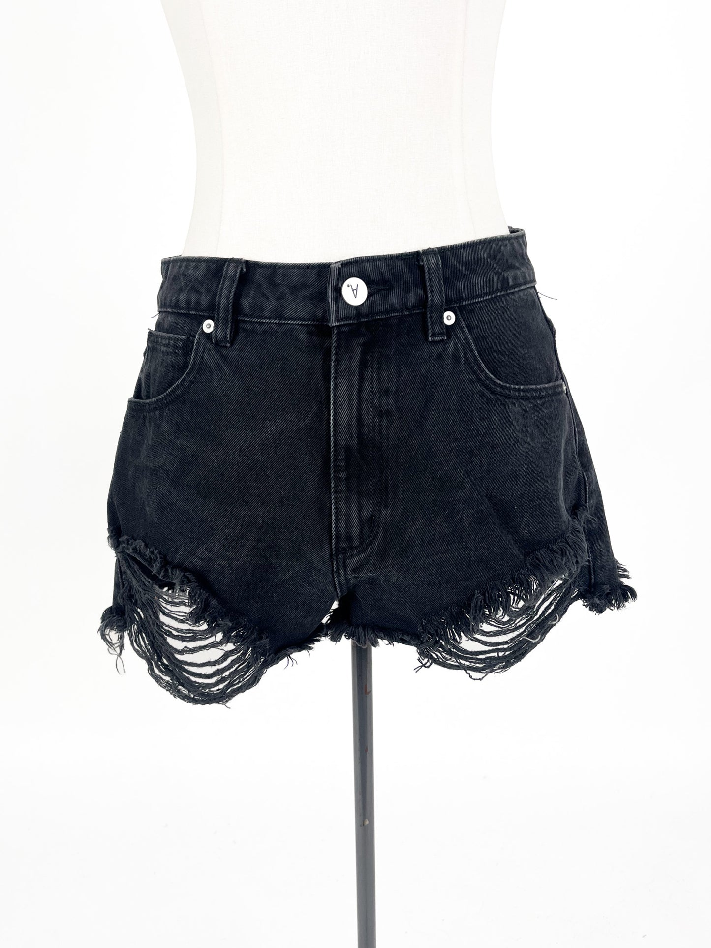 Abrand - Black Denim Shorts (Size 8)