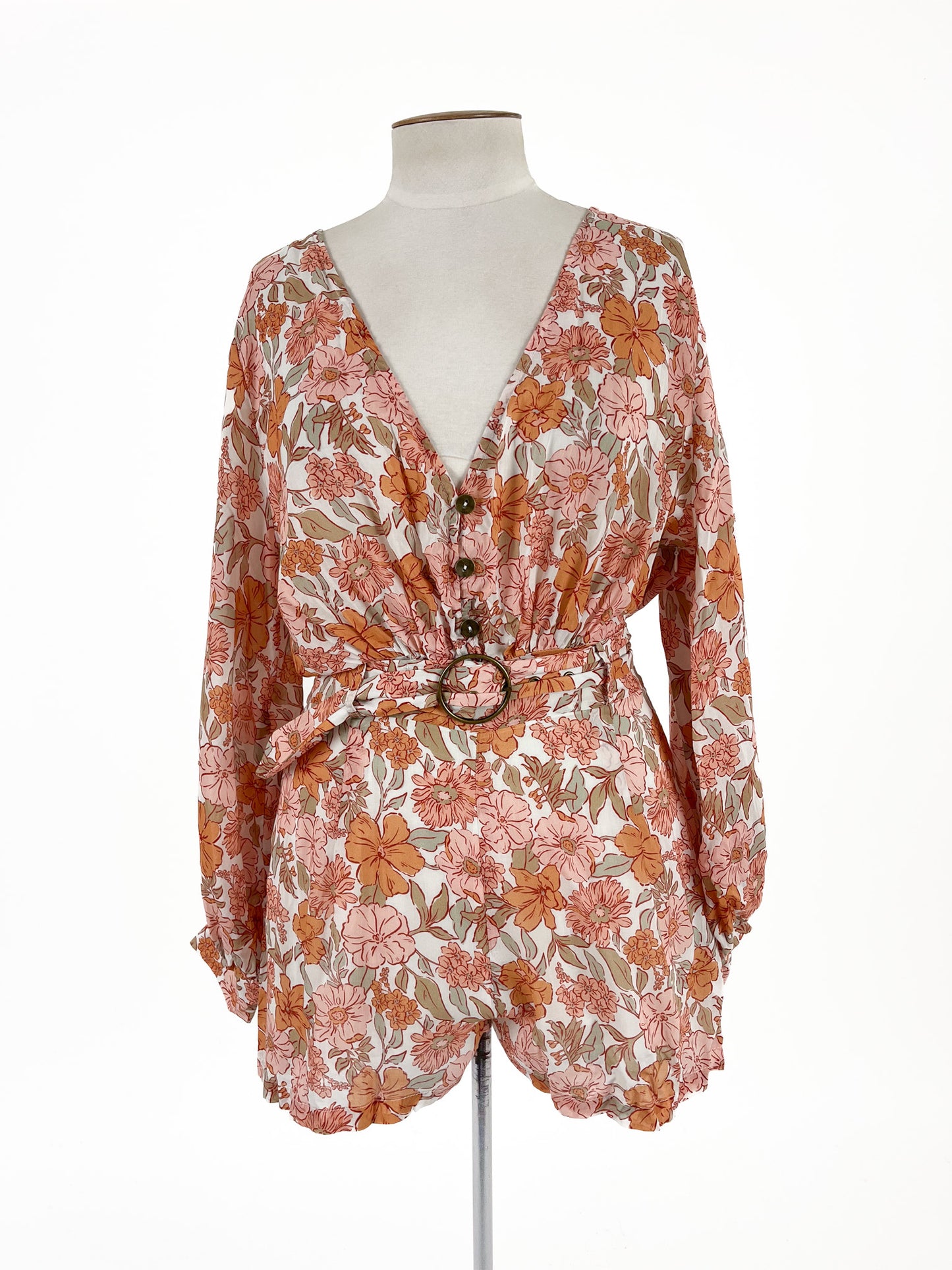 Amalie the Label | Orange Casual Playsuit | Size 12
