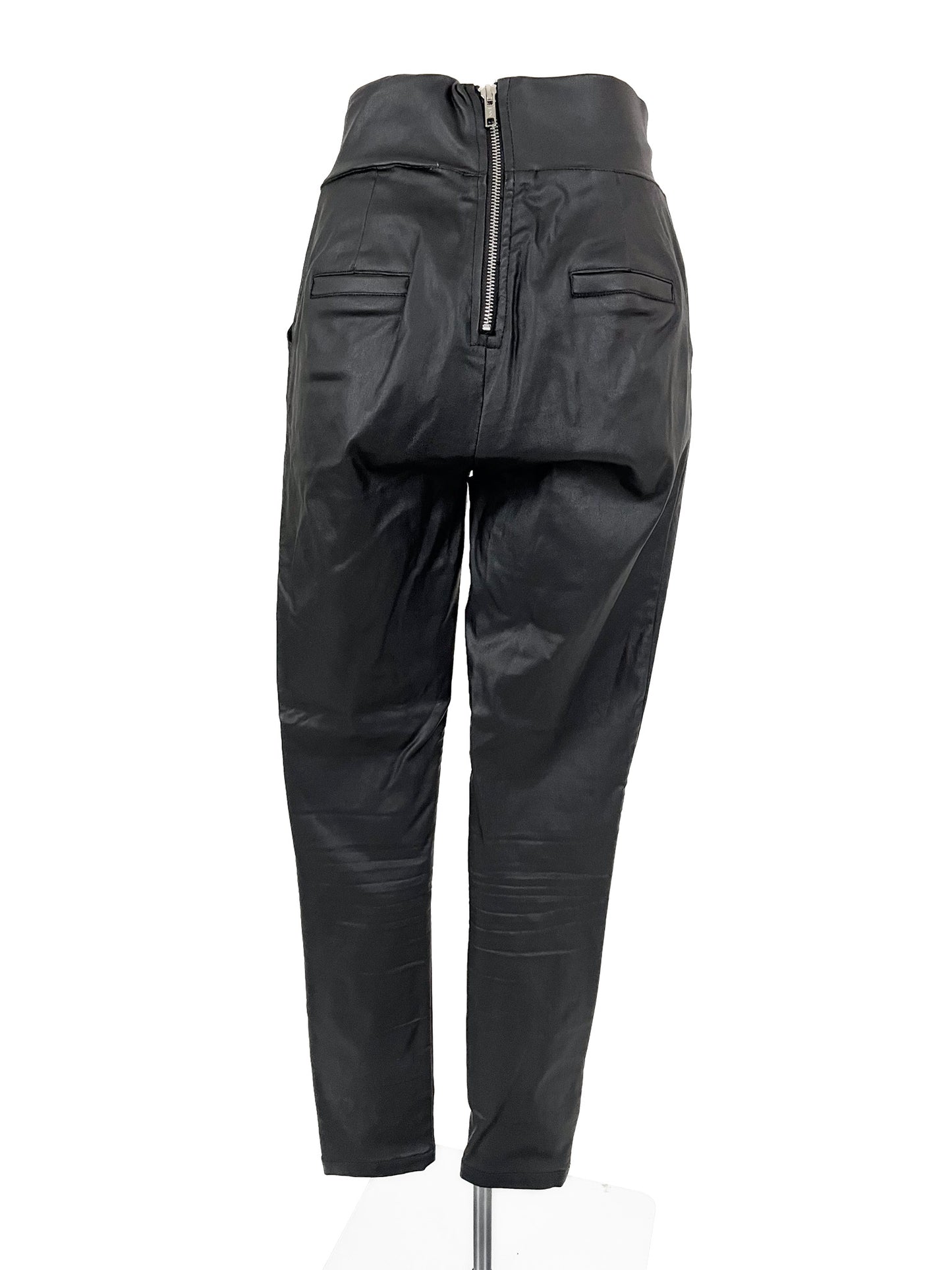 Mossman | Black Faux leather Skinny Pants | Size 8