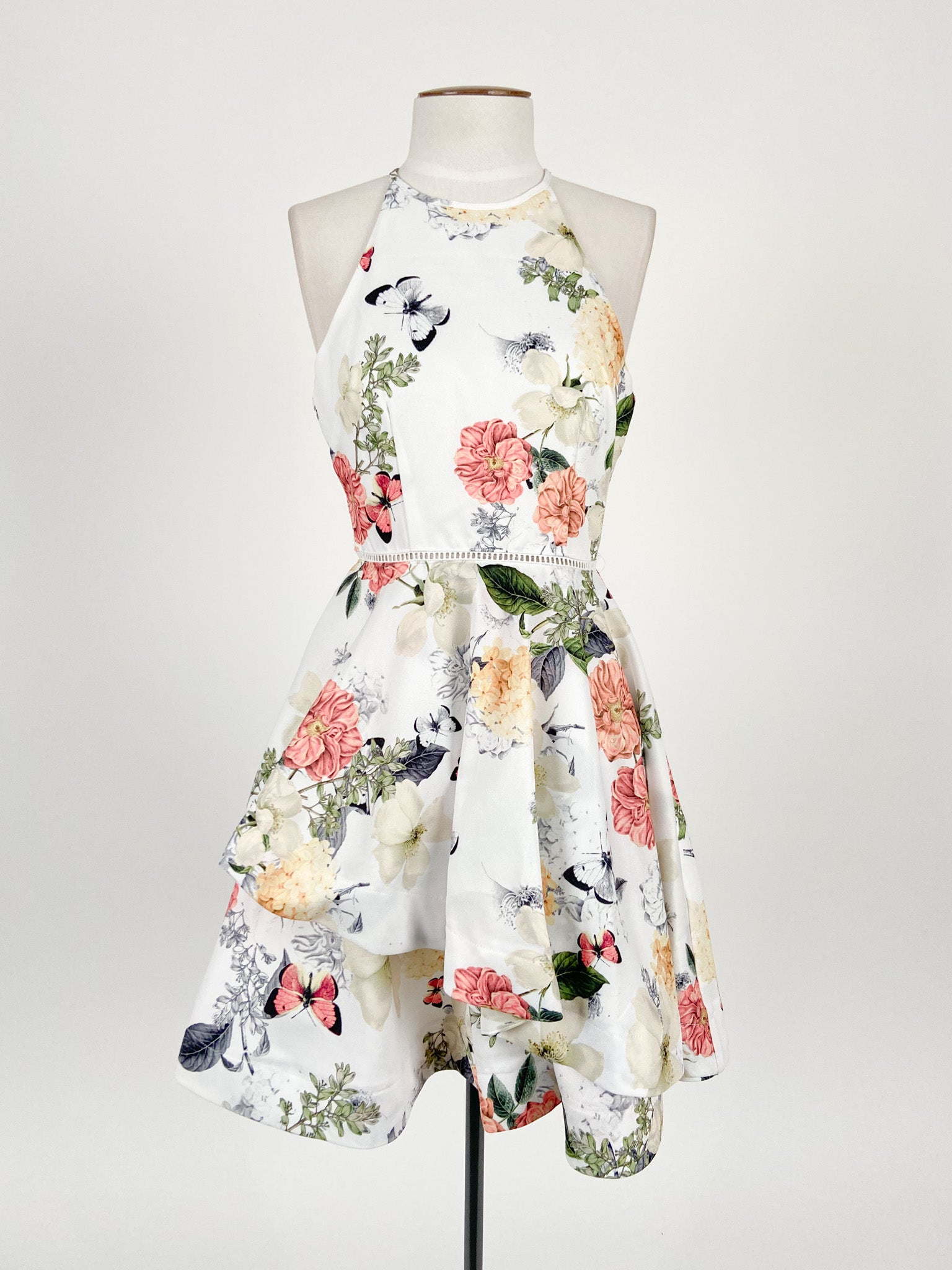 Dotti White Casual Formal Dress Size 6 Again