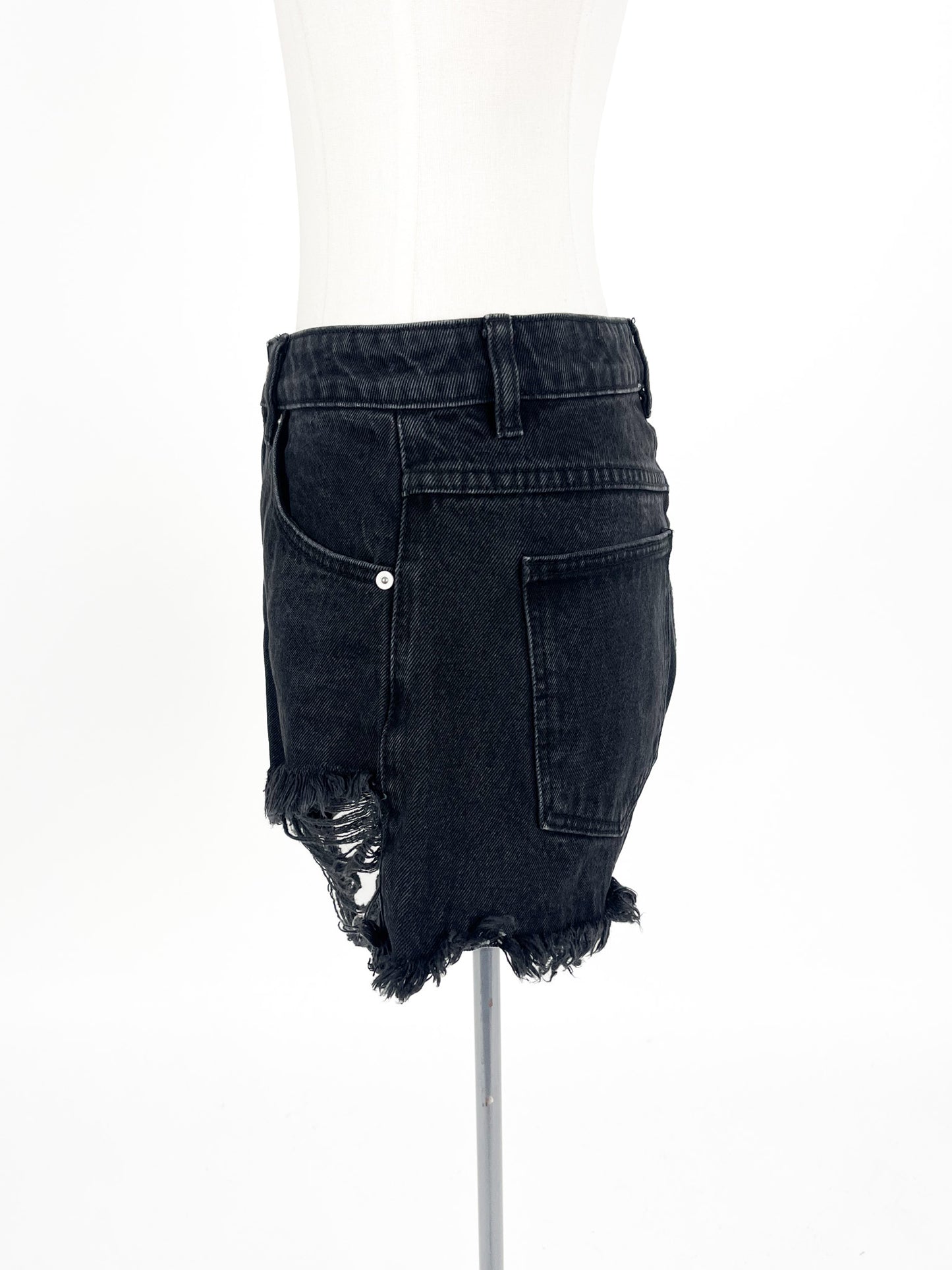 Abrand - Black Denim Shorts (Size 8)