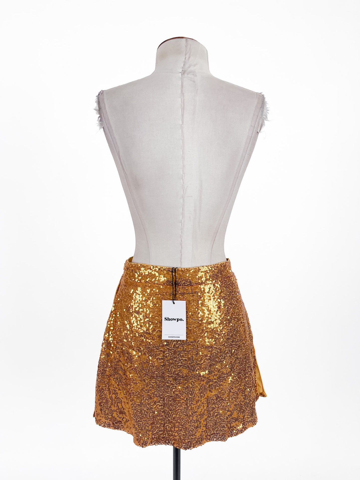 Showpo | Gold Cocktail Skirt | Size 8