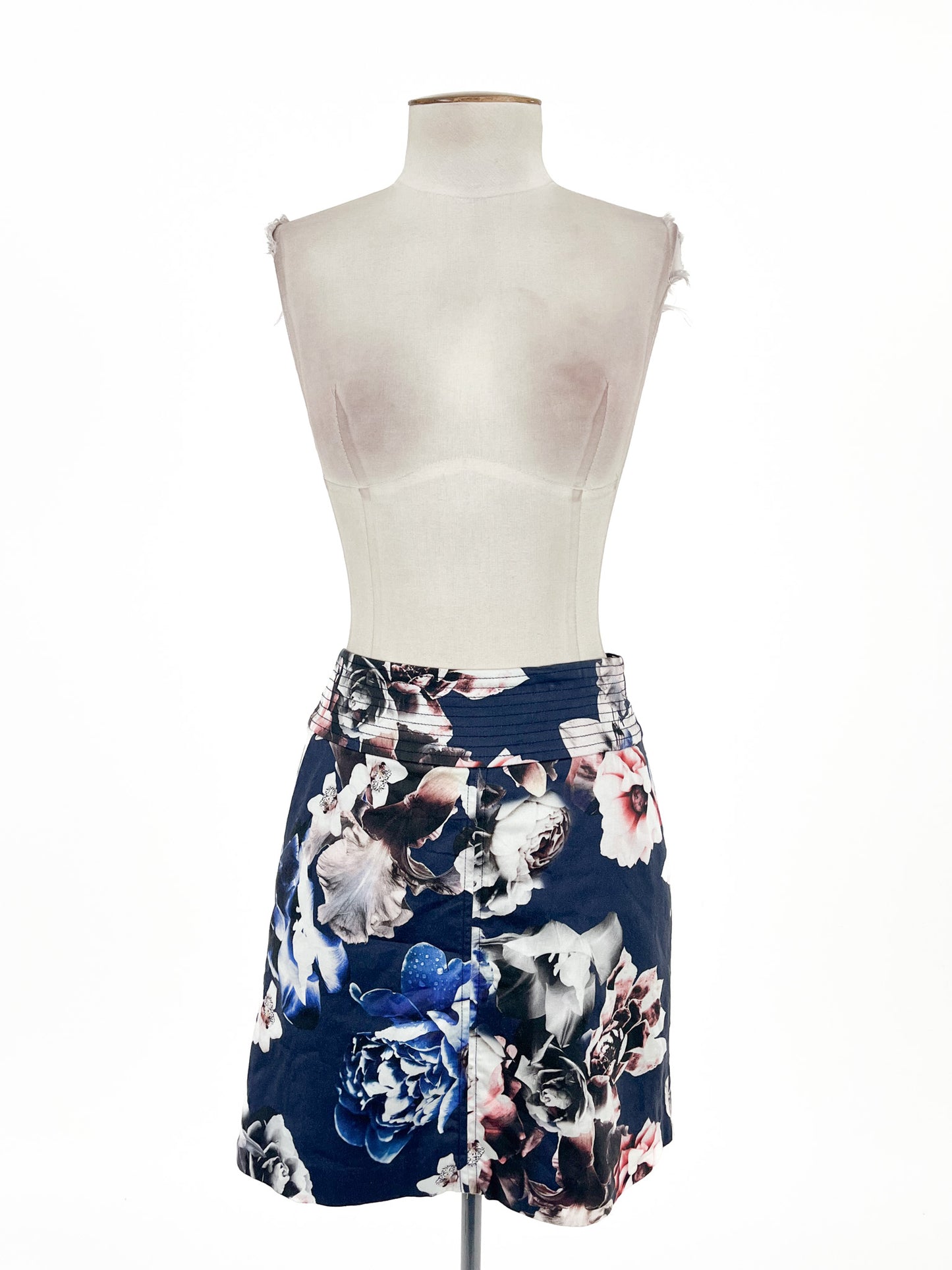 Portmans | Multicoloured Workwear Skirt | Size 6