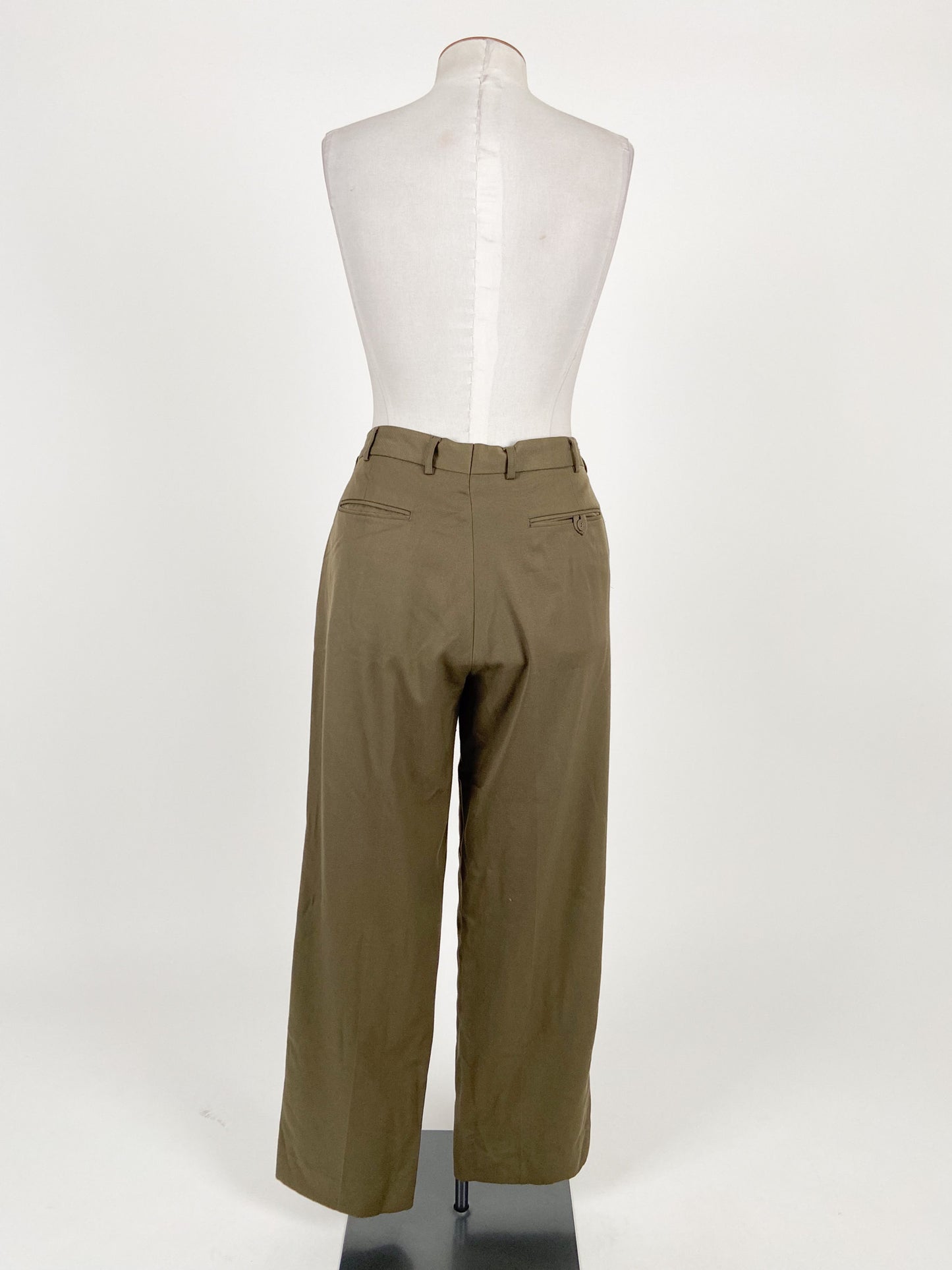 Bracks Slacks | Green Pleated Straight fit Pants | Size M