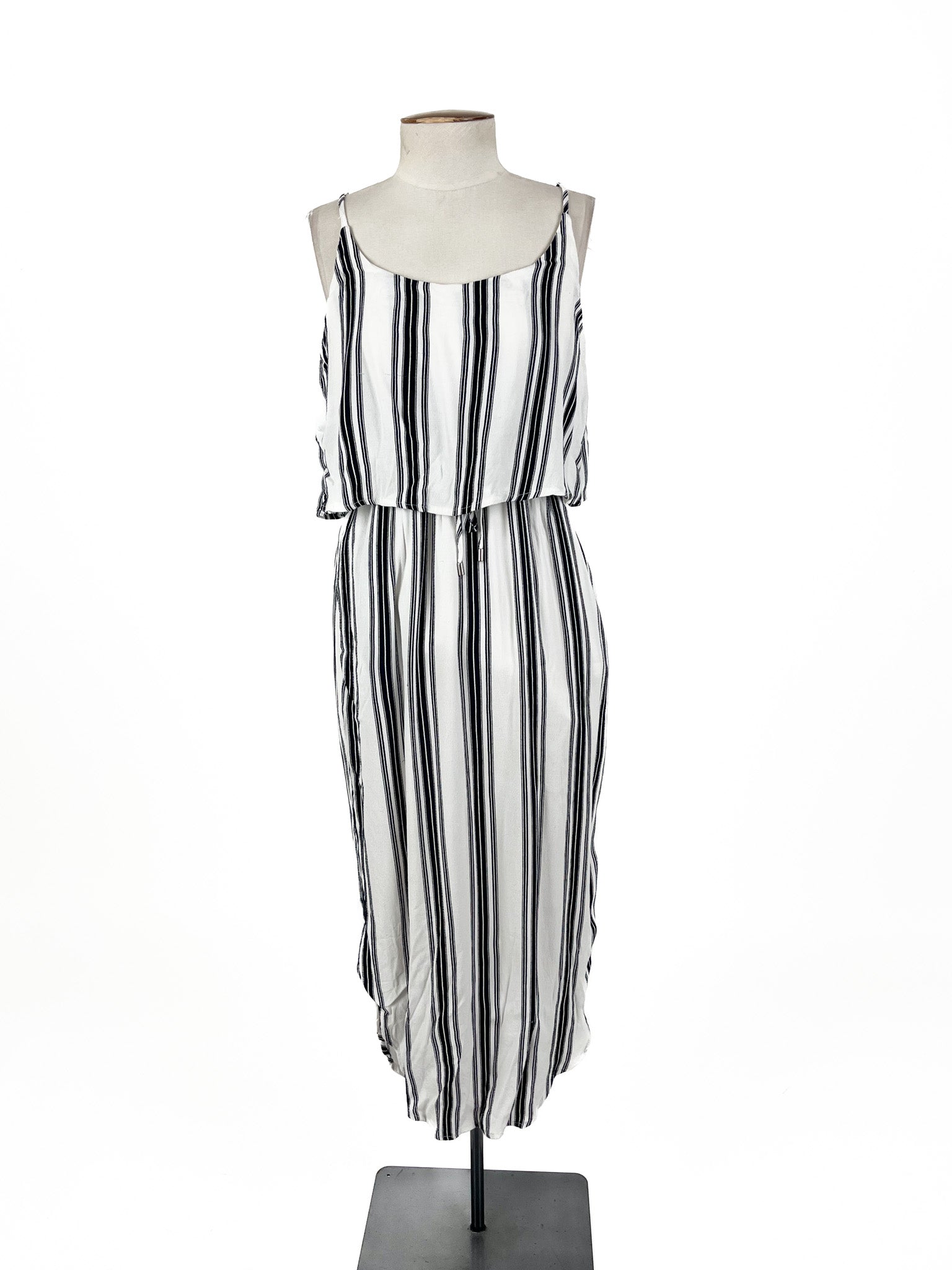 Decjuba - White & Black Maxi Dress (Size S)