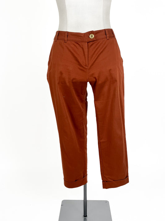 Sylvester | Brown Cropped Straight fit Pants | Size L