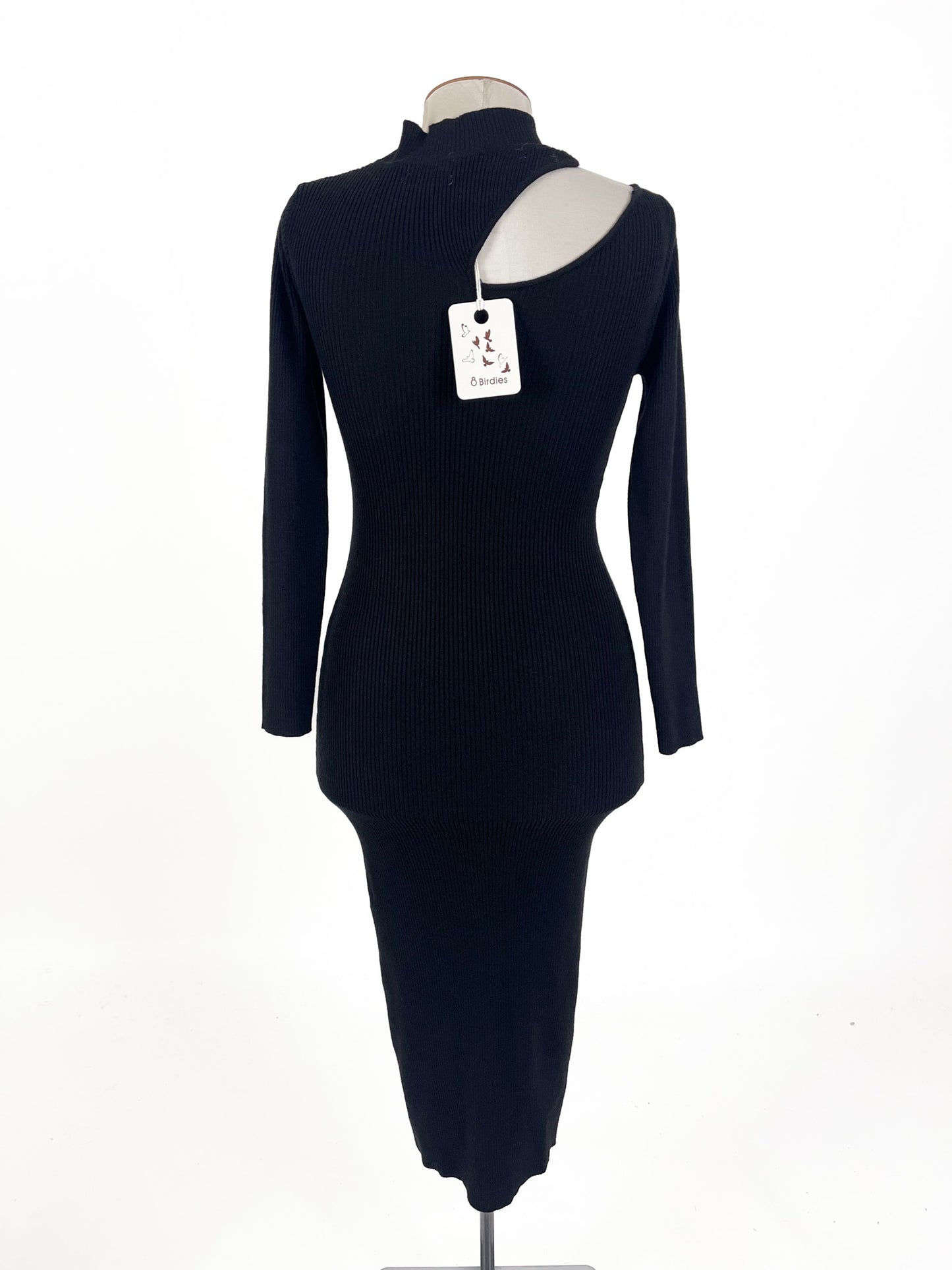 8 Birdies - Black Midi Dress (Size M)