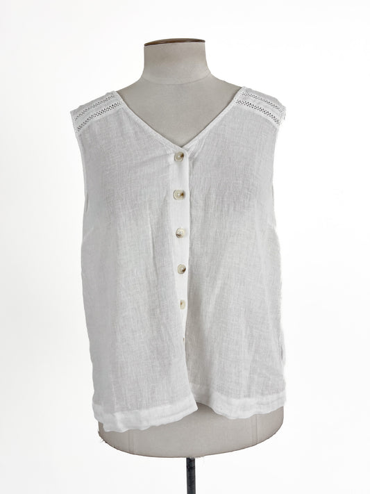 Zest | White Casual Top | Size 18