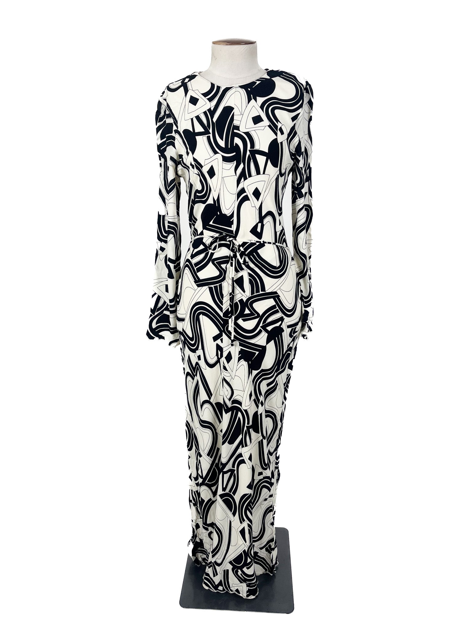 Dissh - Black & White Maxi Dress (Size 10)