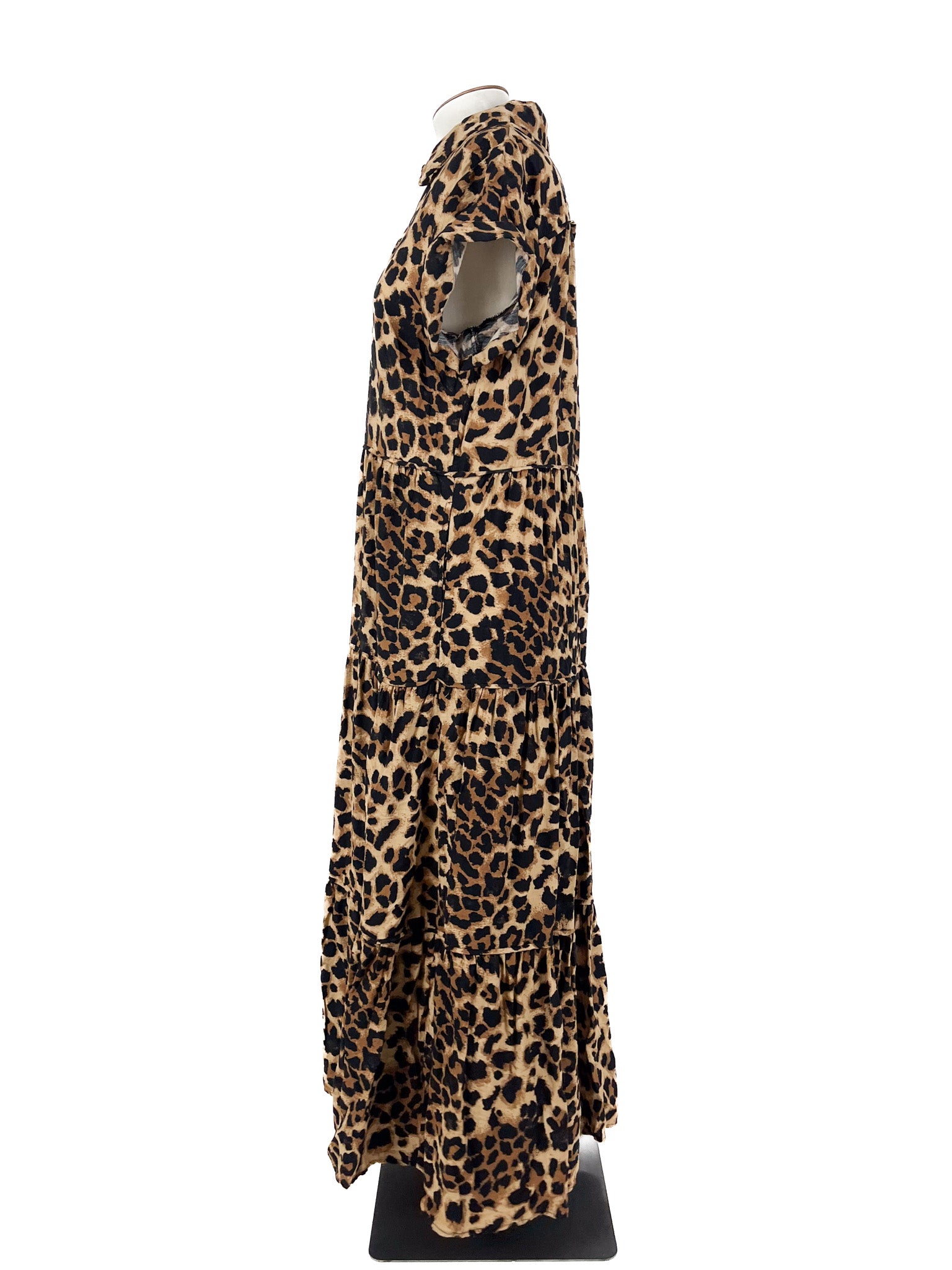 Decjuba - Beige & Black Maxi Dress (Size 14)