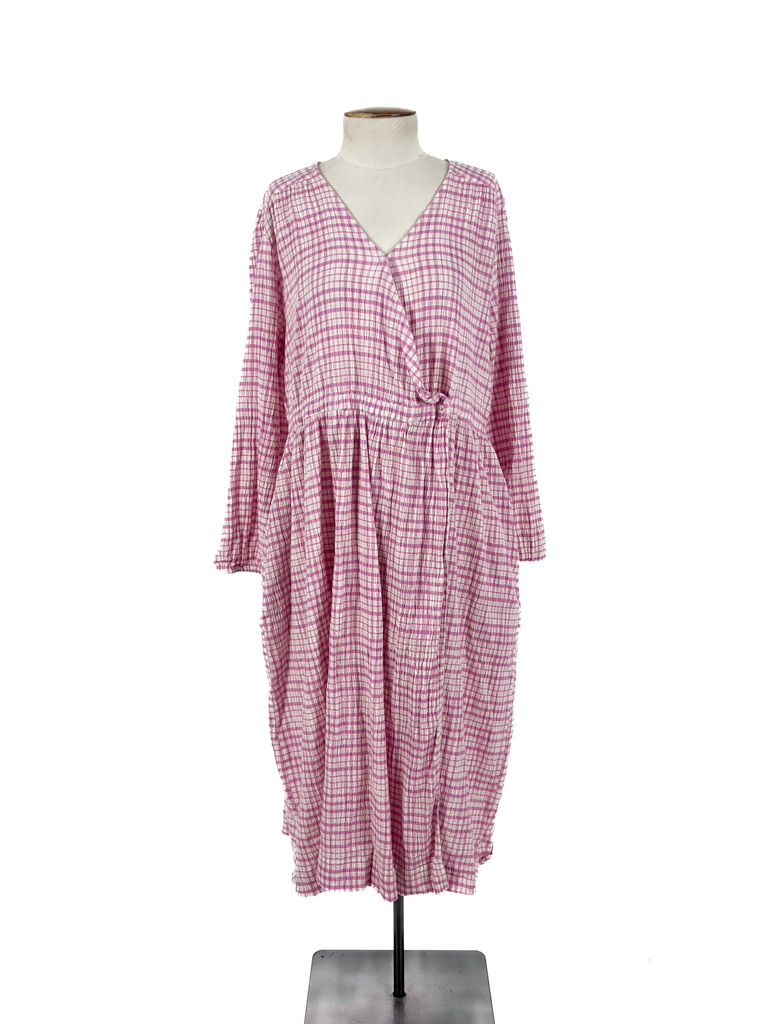 Foxwood - Pink & White Maxi Dress (Size 14)