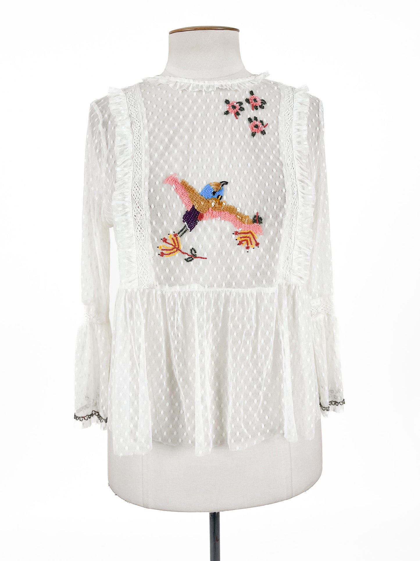 Zara | White Casual/Workwear Top | Size L