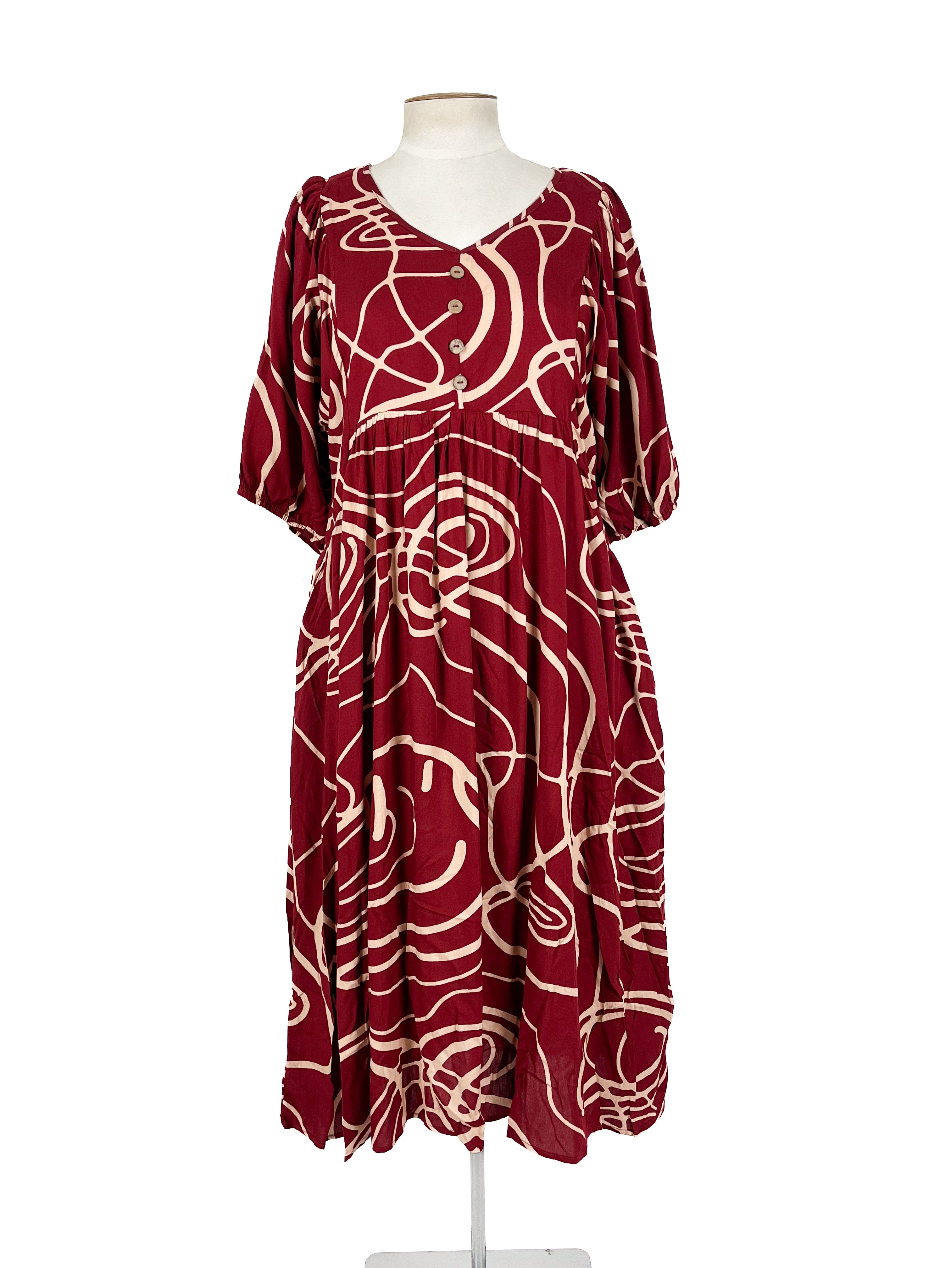 Willow Tree - Red Midi Dress (Size 12)