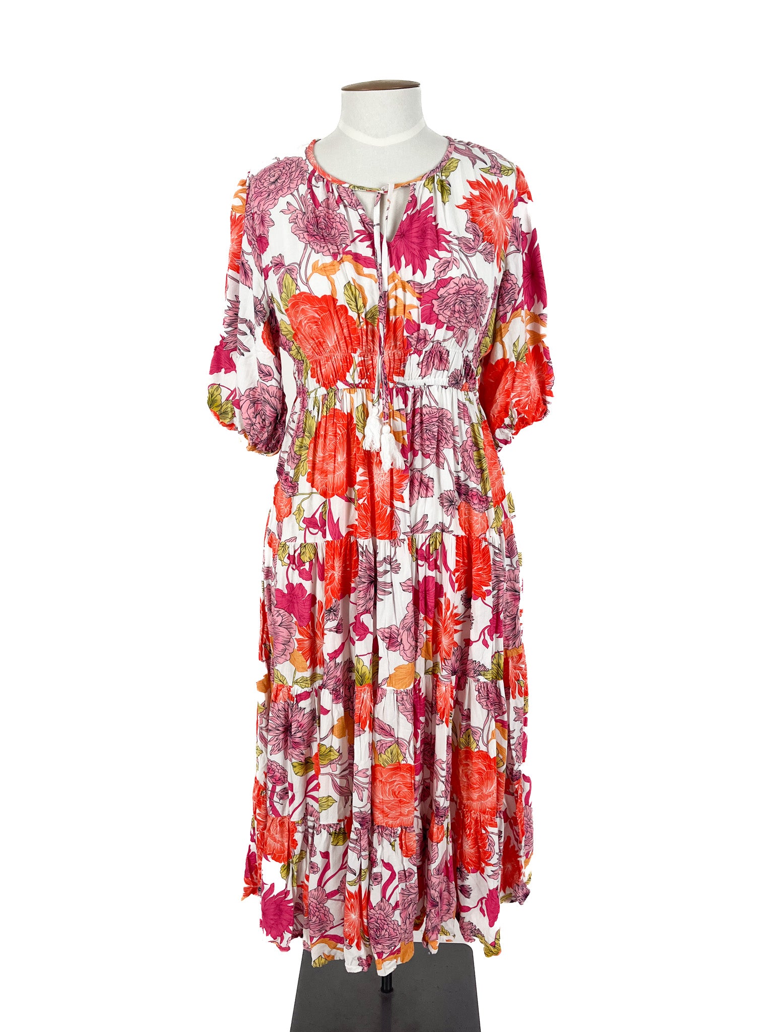 White Closet - Pink Midi Dress (Size 12)