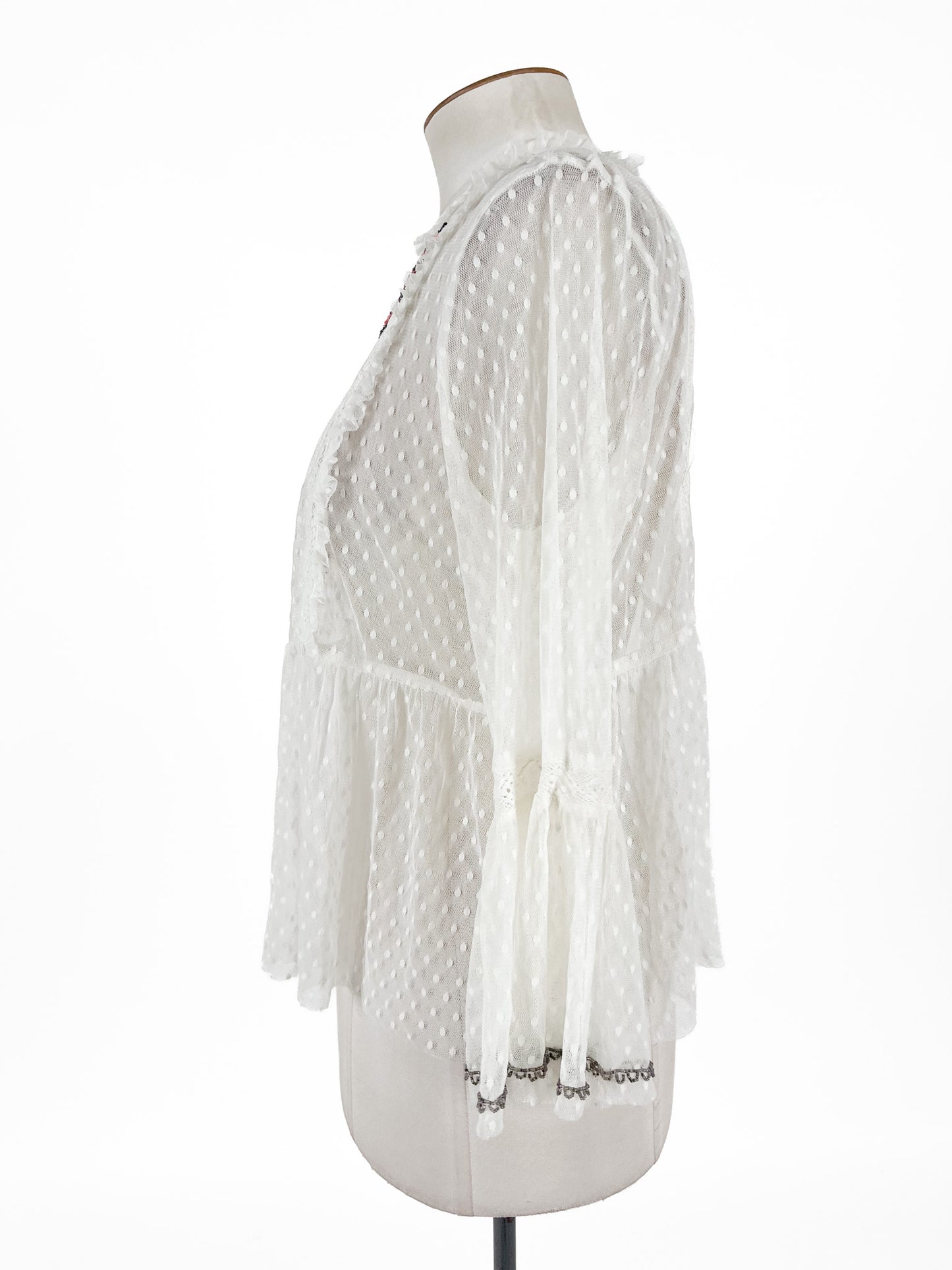 Zara | White Casual/Workwear Top | Size L