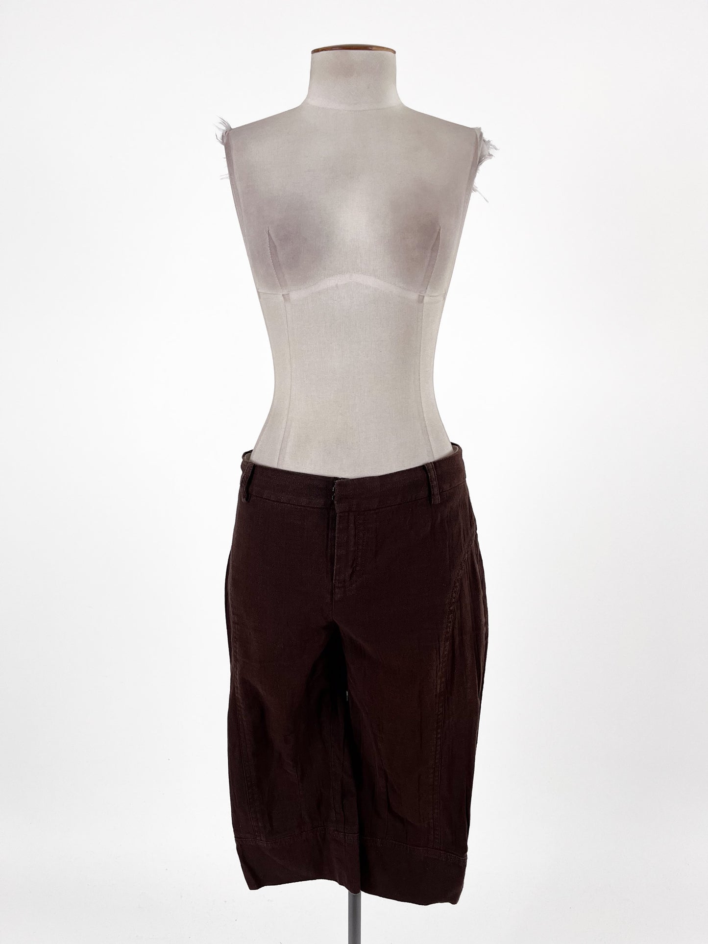 Cagliari Exchange | Brown Cropped Straight fit Pants | Size M