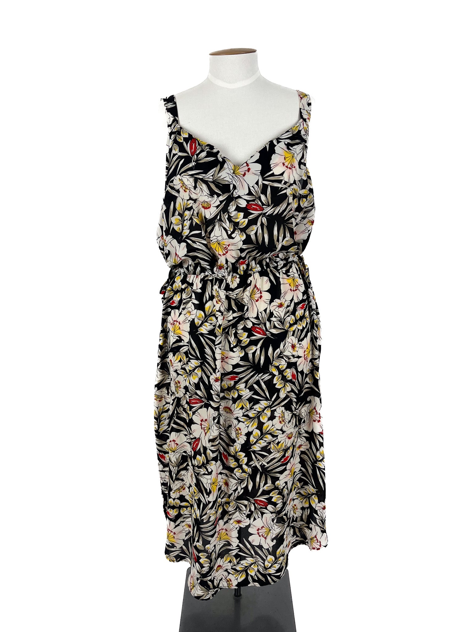 Isobelle - Multicoloured Midi Dress (Size 18)