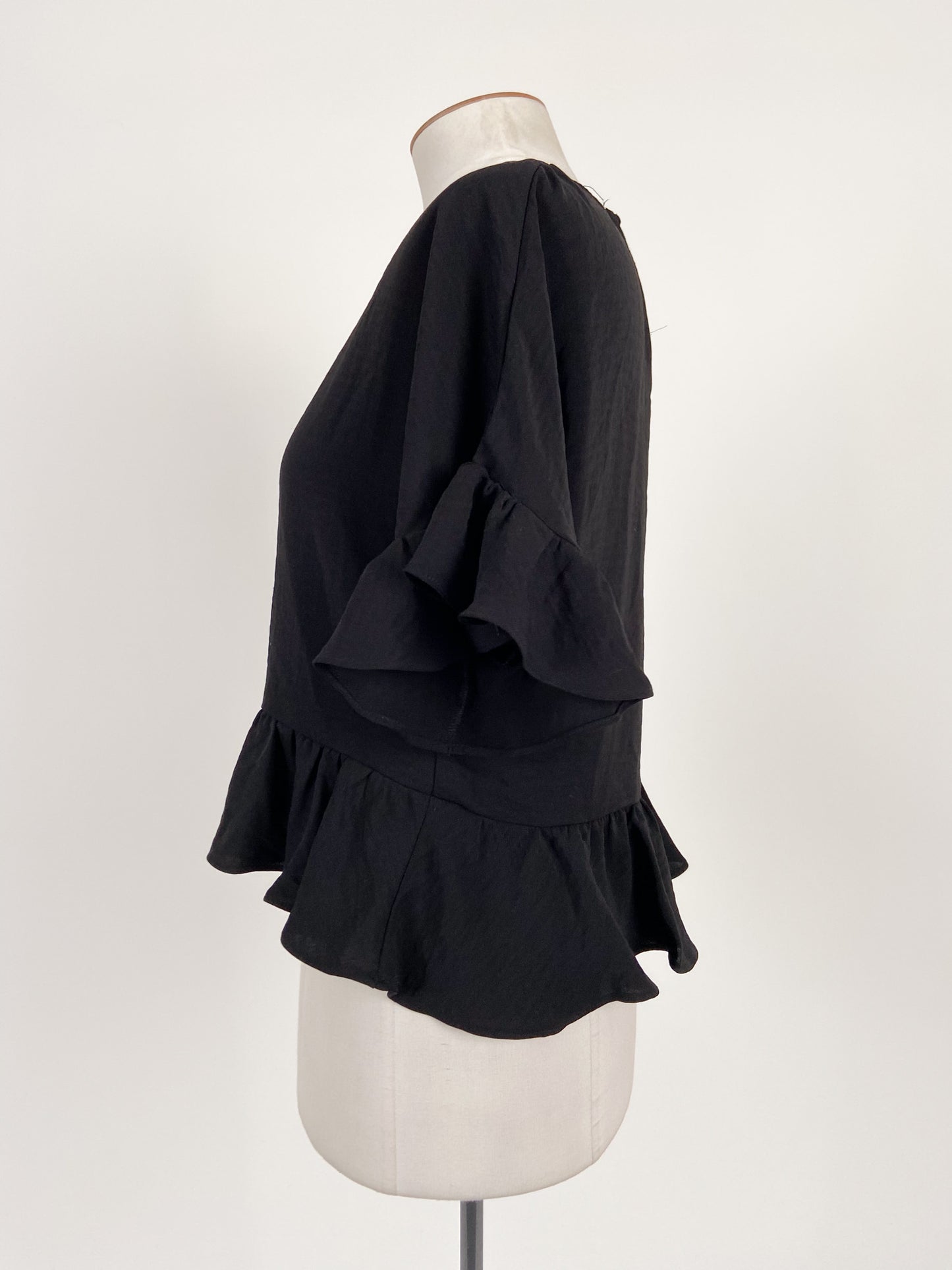 Tussah | Black Workwear Top | Size 10