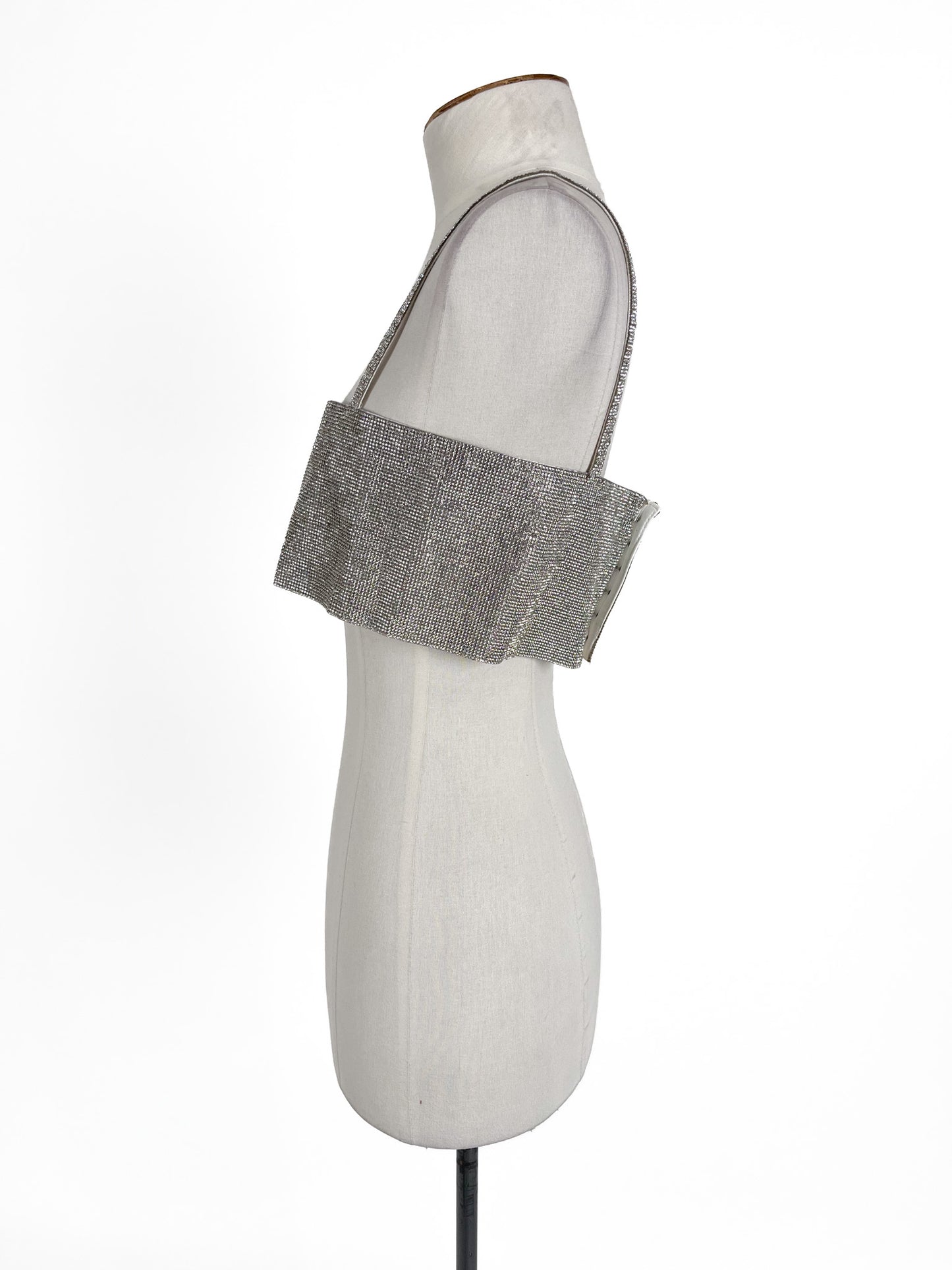 White Fox | Grey Cocktail Top | Size XS