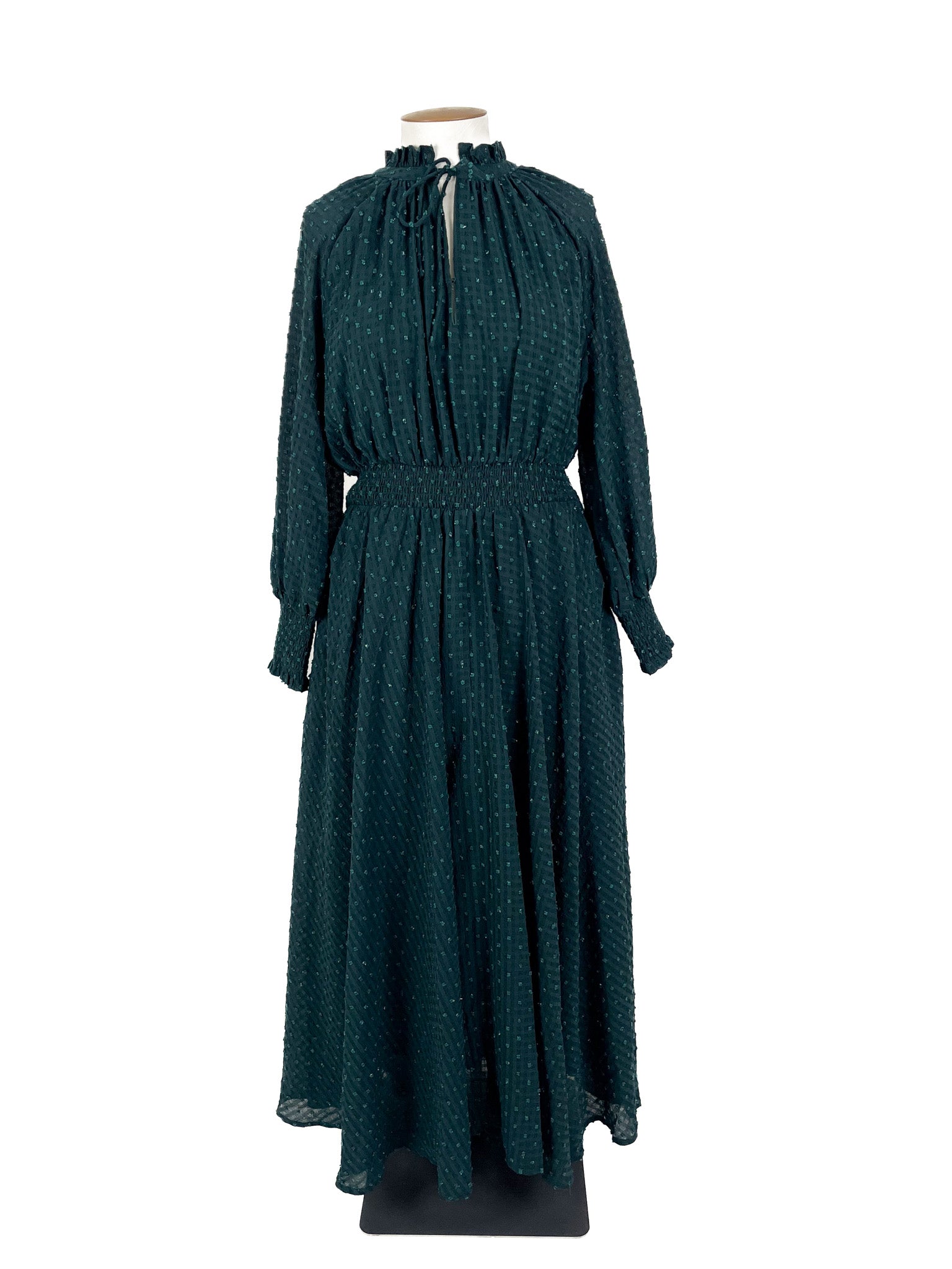 Eb & Ive - Green Maxi Dress (Size L)