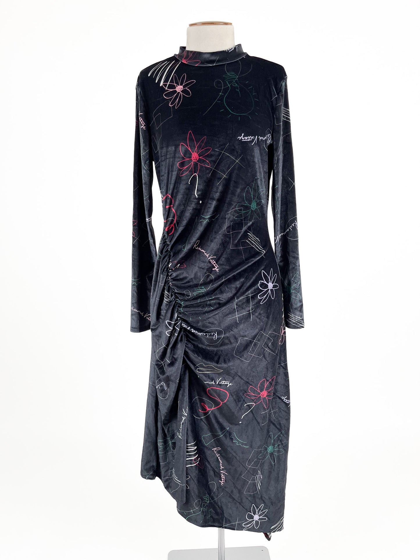 Reclaimed Vintage | Black Casual/Cocktail Dress | Size 12