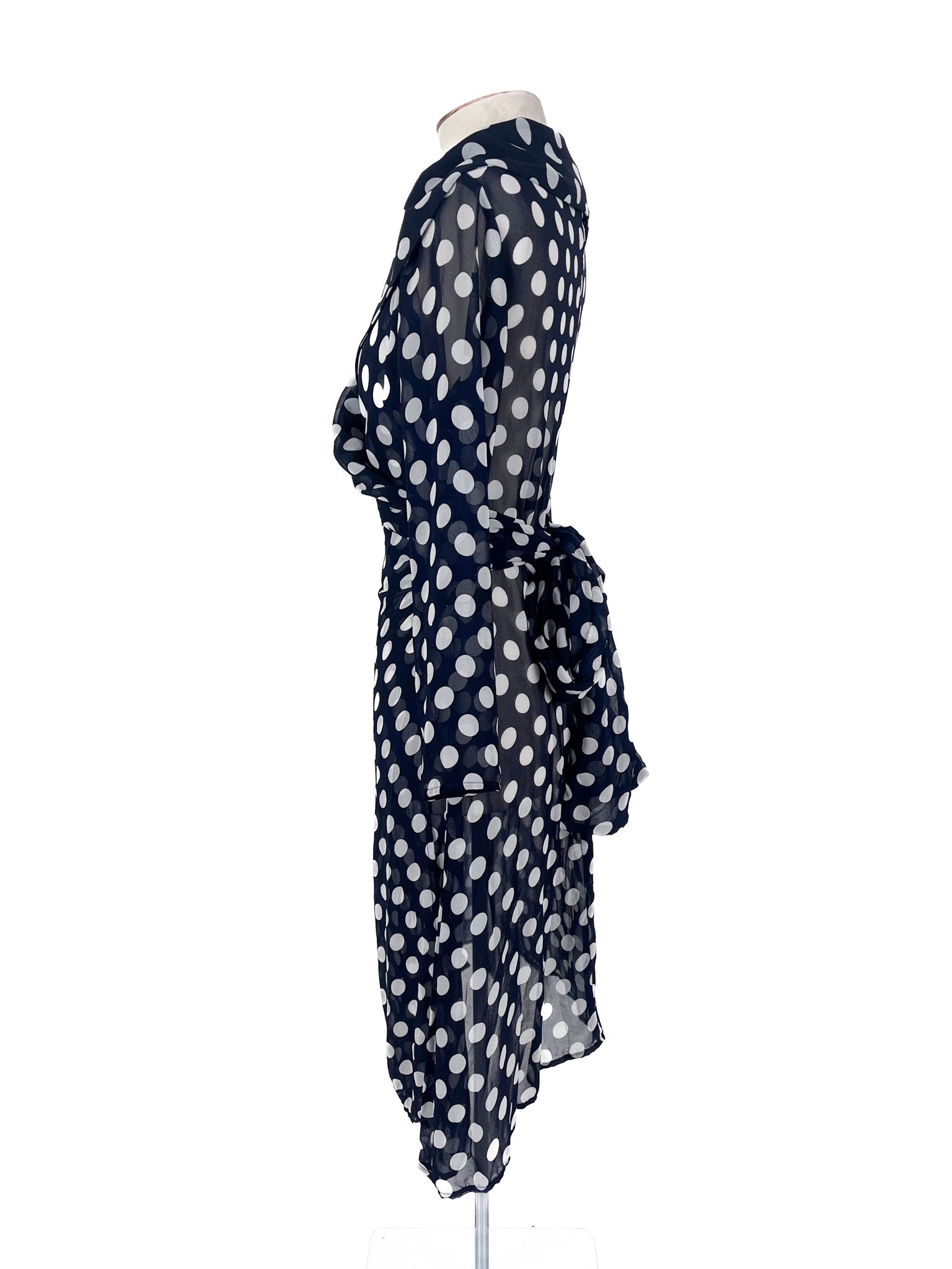 Annah Stretton - Blue & White Midi Dress (Size S)