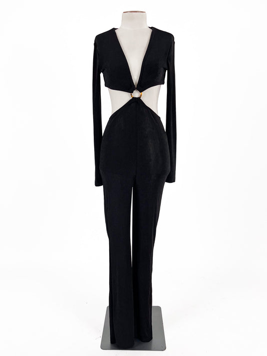 PepperMayo | Black Cocktail Jumpsuit | Size S