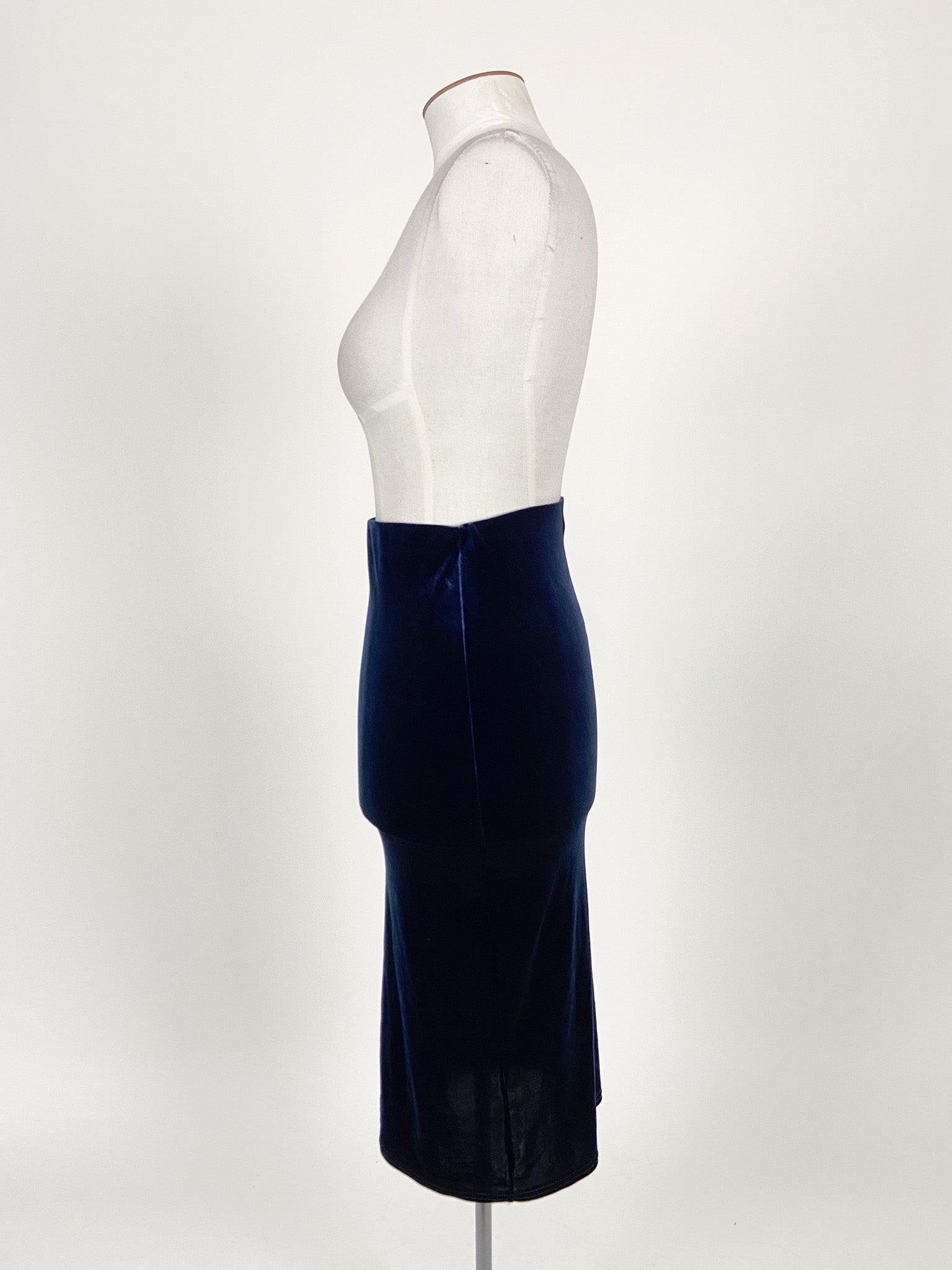 Missguided Navy Casual Workwear Skirt Size M Again