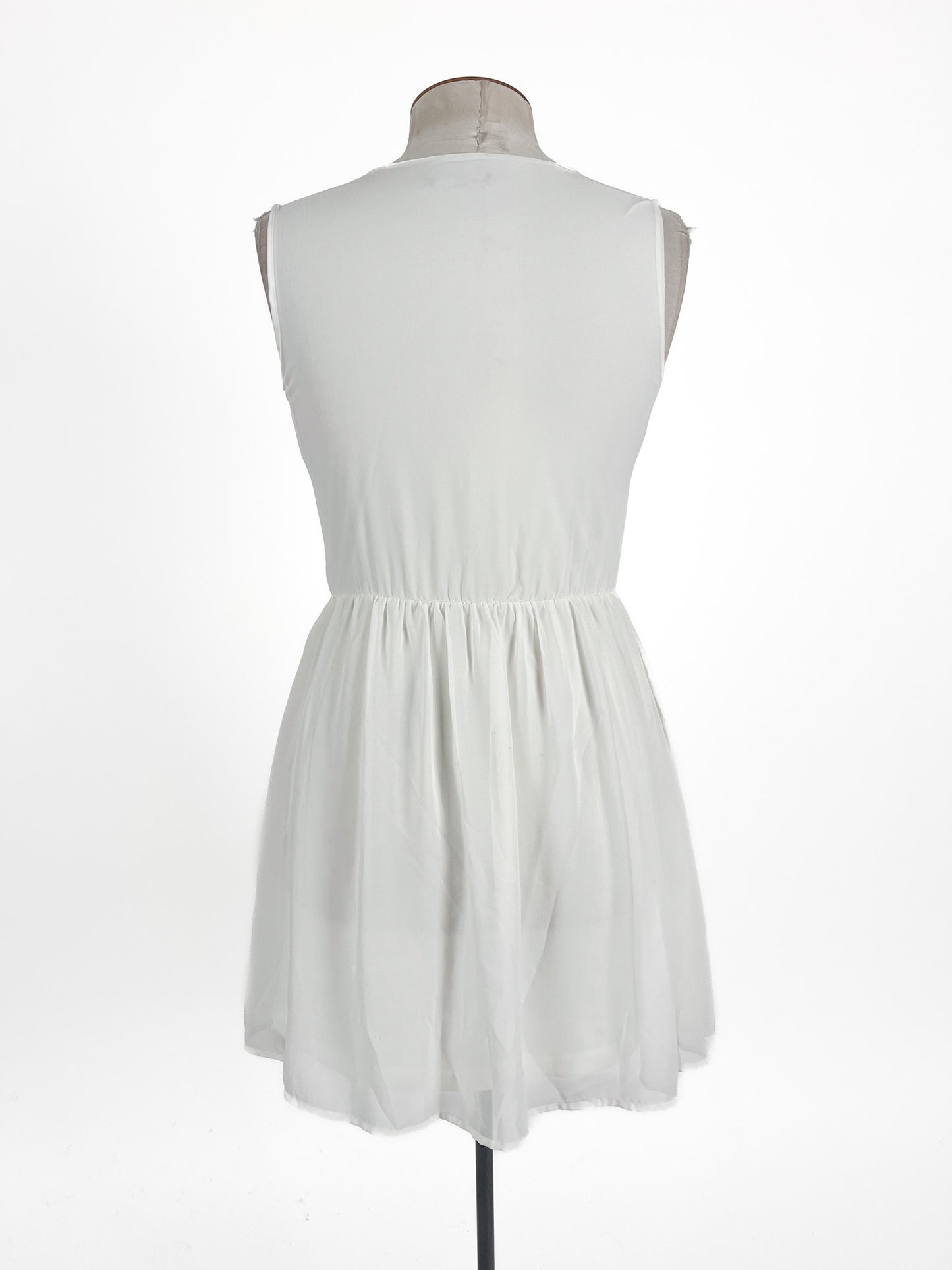 Oodji | White Casual/Cocktail Dress | Size 8