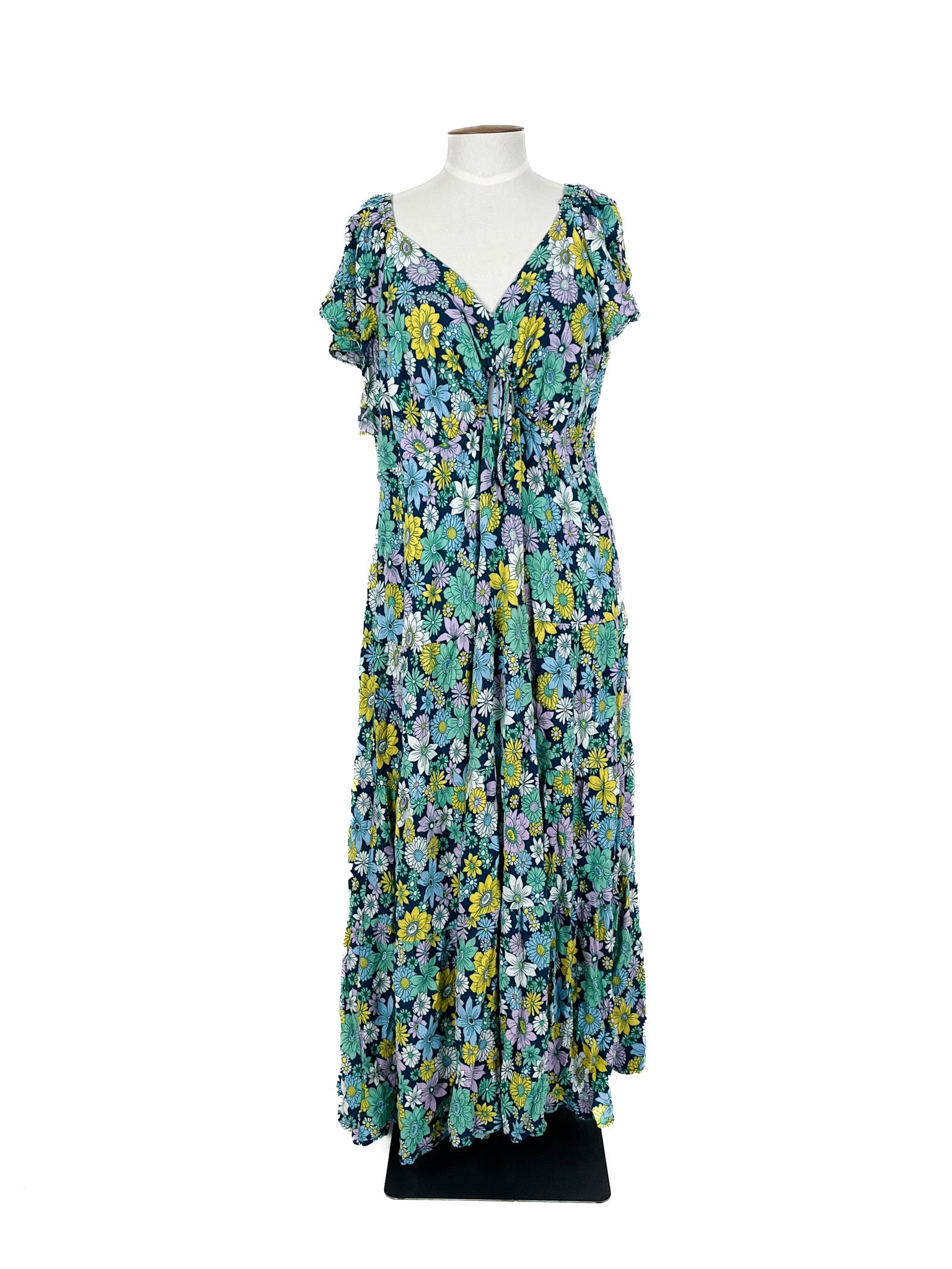 City Chic - Multicoloured Maxi Dress (Size 22)