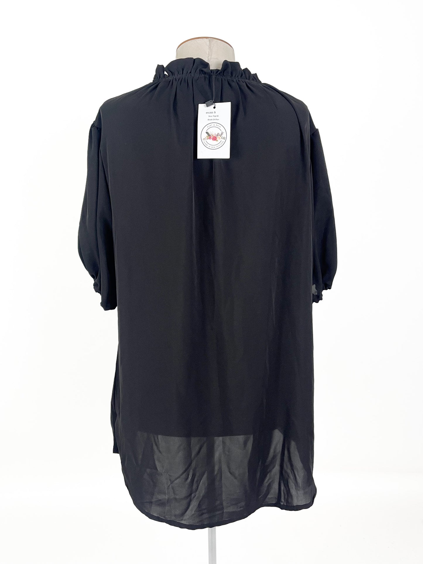 Ruby + Rain - Black Blouse (Size 18)