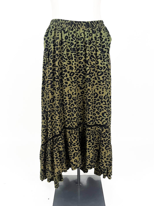 Isla-Maree | Green Casual Skirt | Size XL