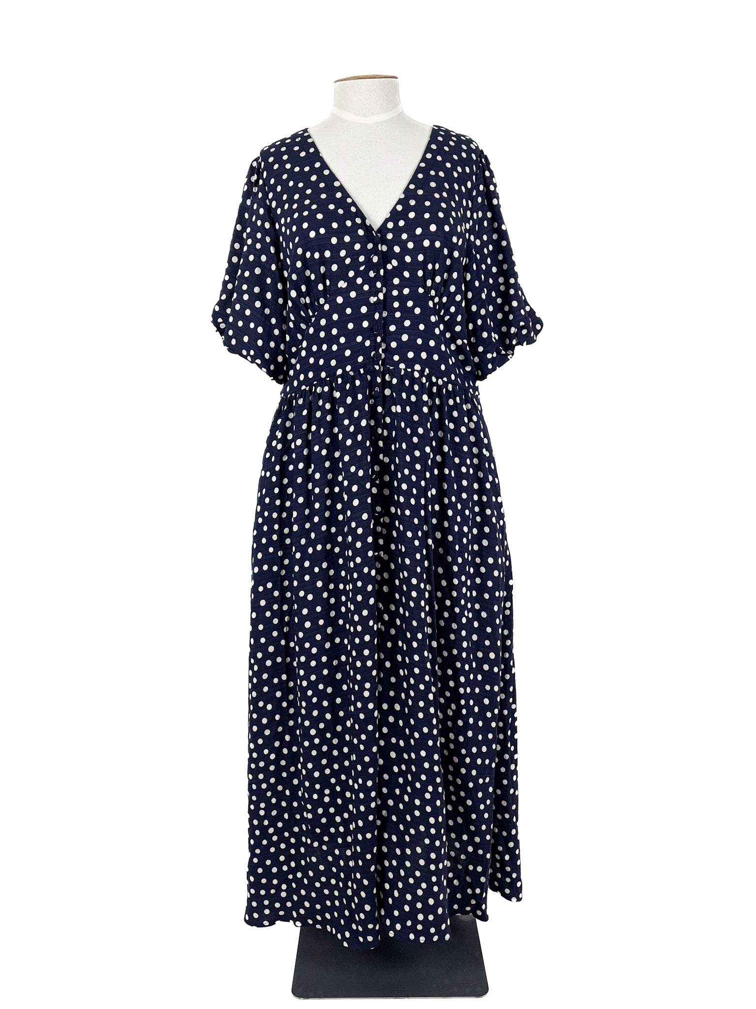 Stories Be Told - Navy Maxi Dress (Size 16)