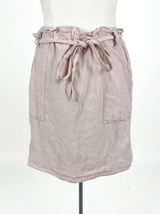 Max - Pink Linen Skirt (Size 14)
