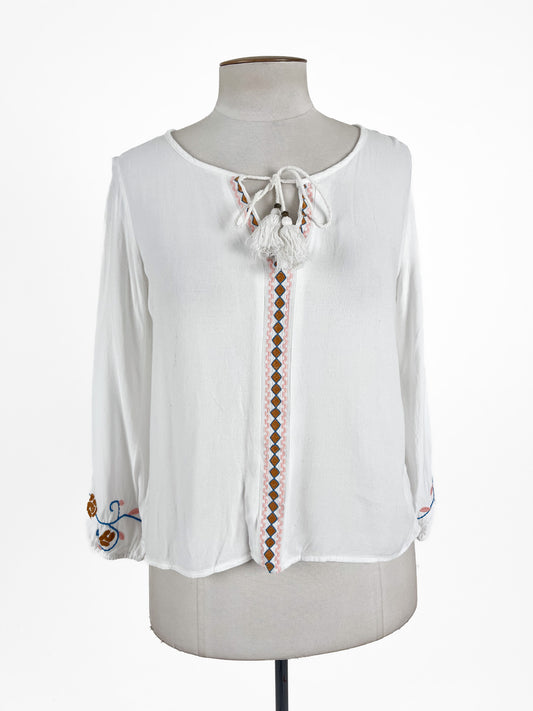 SASS | White Casual Top | Size 8