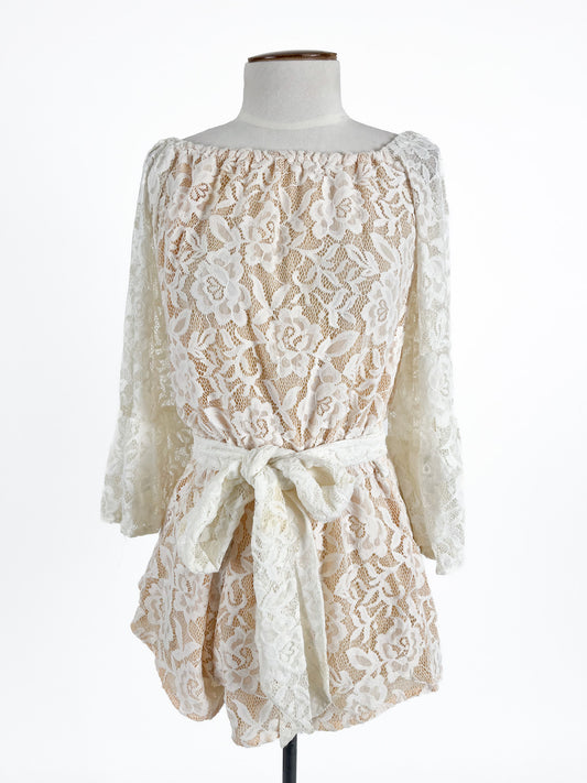 Lioness | White Cocktail Playsuit | Size XS
