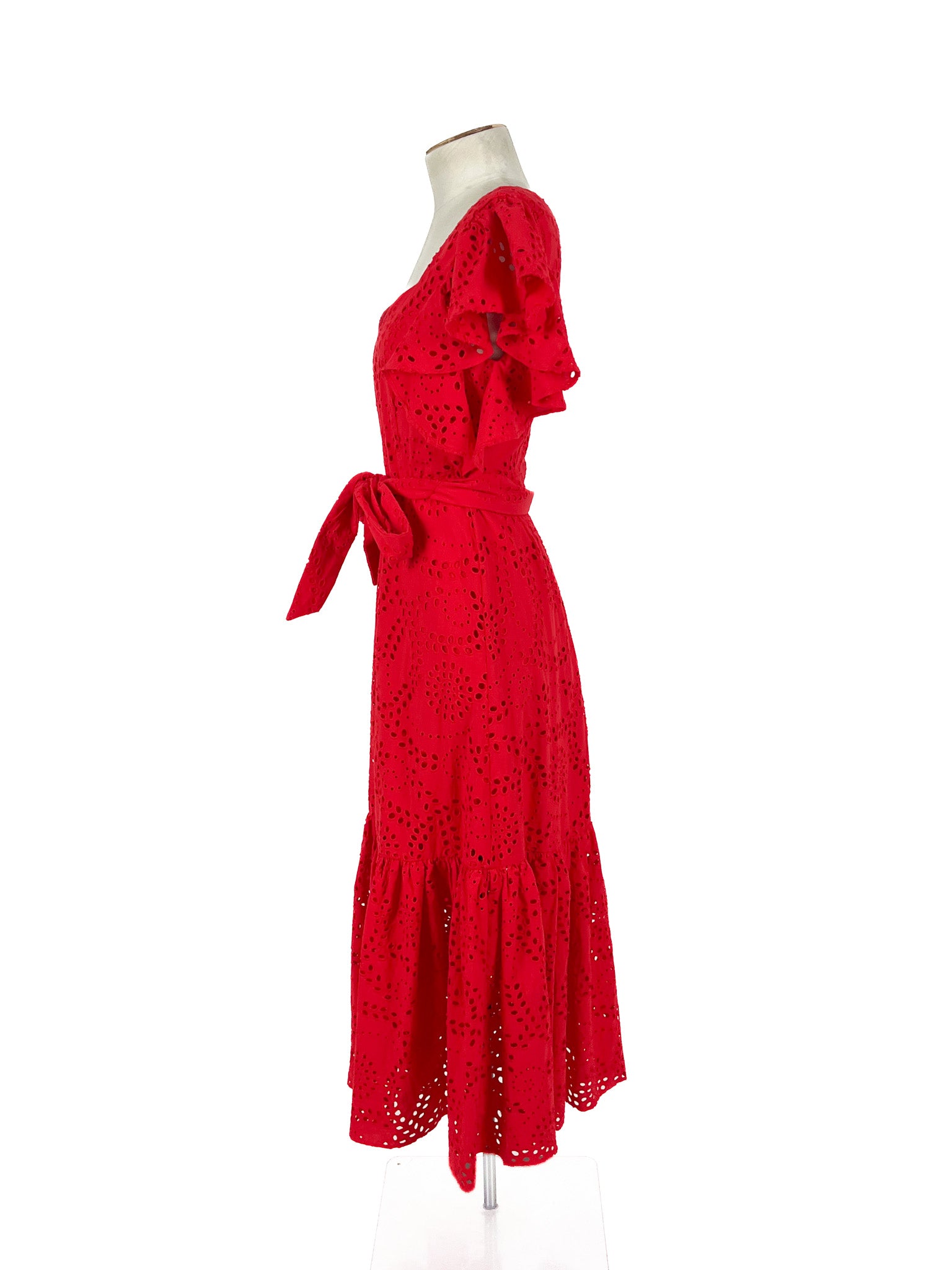 Portmans - Red Midi Dress (Size 6)