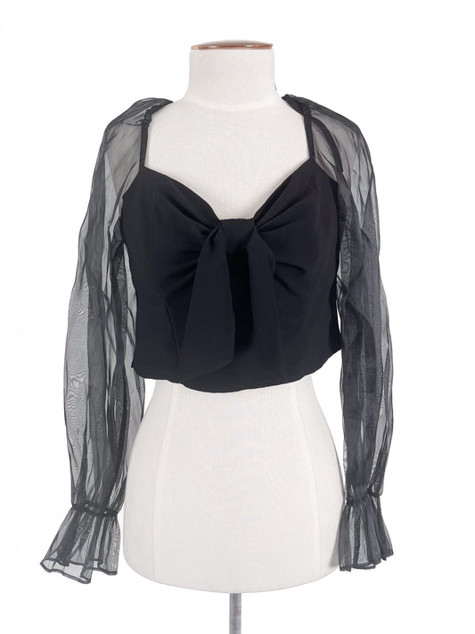 Topshop | Black Cocktail Top | Size 10