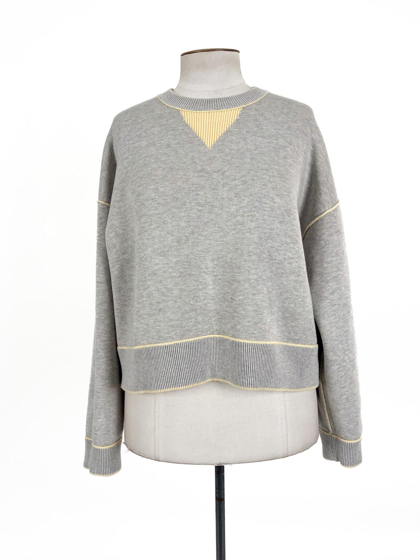 Me+Em | Grey/Yellow Reversible Jumper | Size S