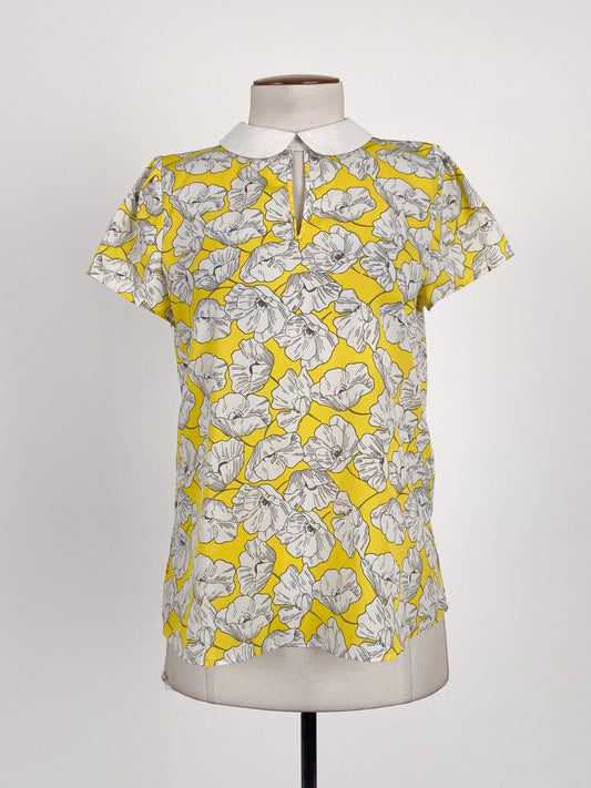 Hallhuber | Yellow Workwear Top | Size 8